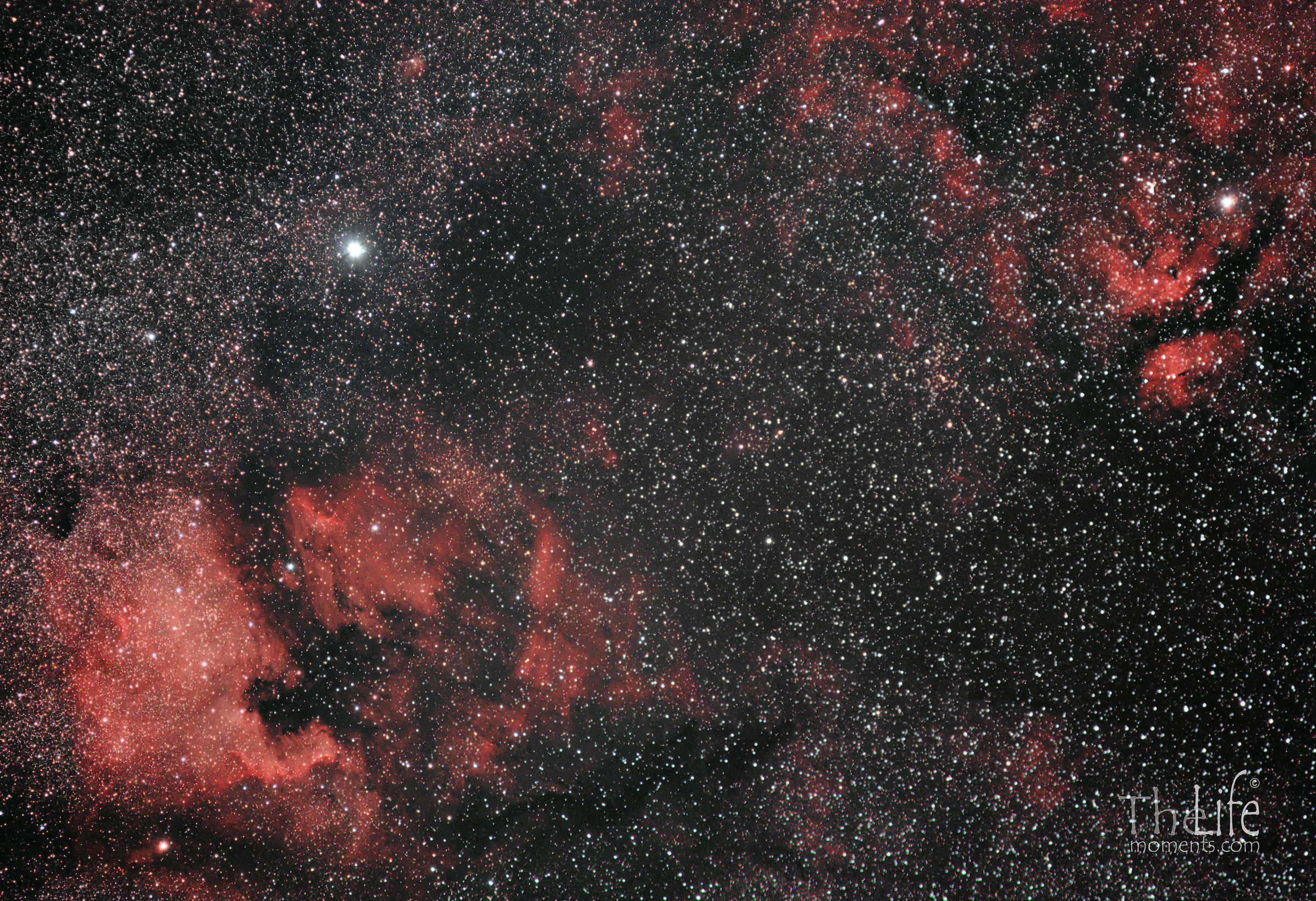 NGC7000 Nord America, IC5070 Pelican e IC1318