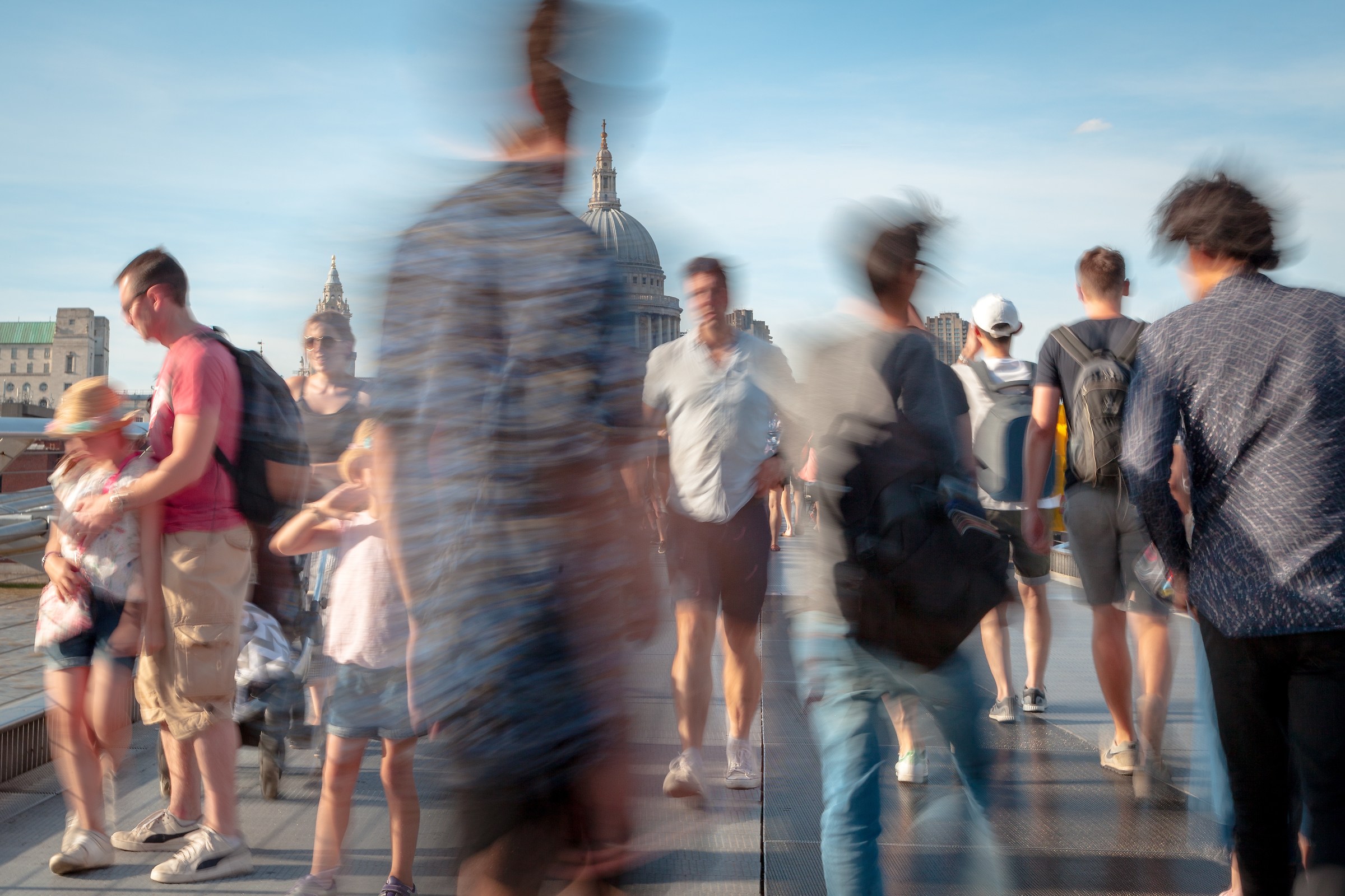 Trying to photograph the Millennium Bridge...