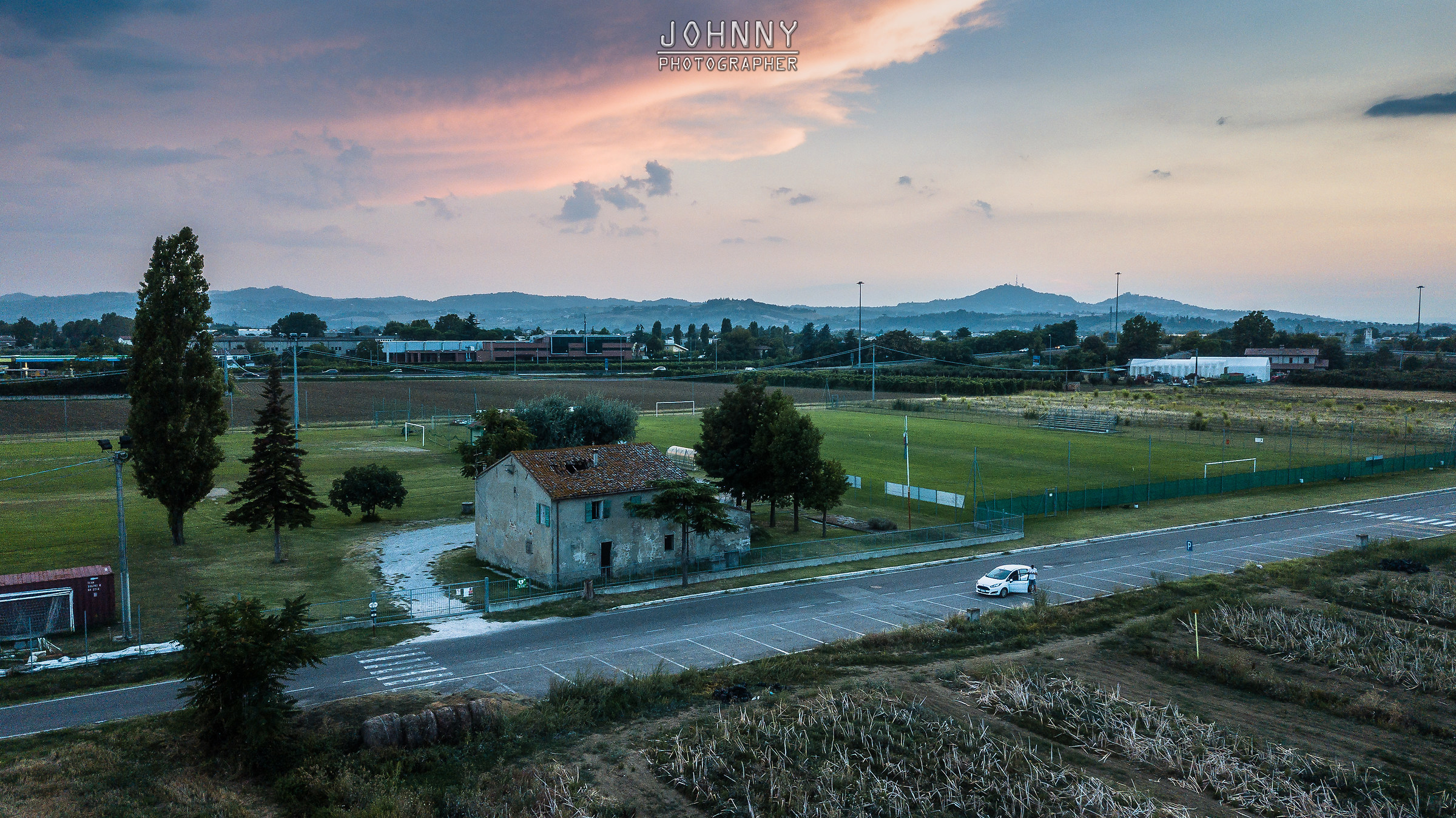 Scenic selfie at sunset