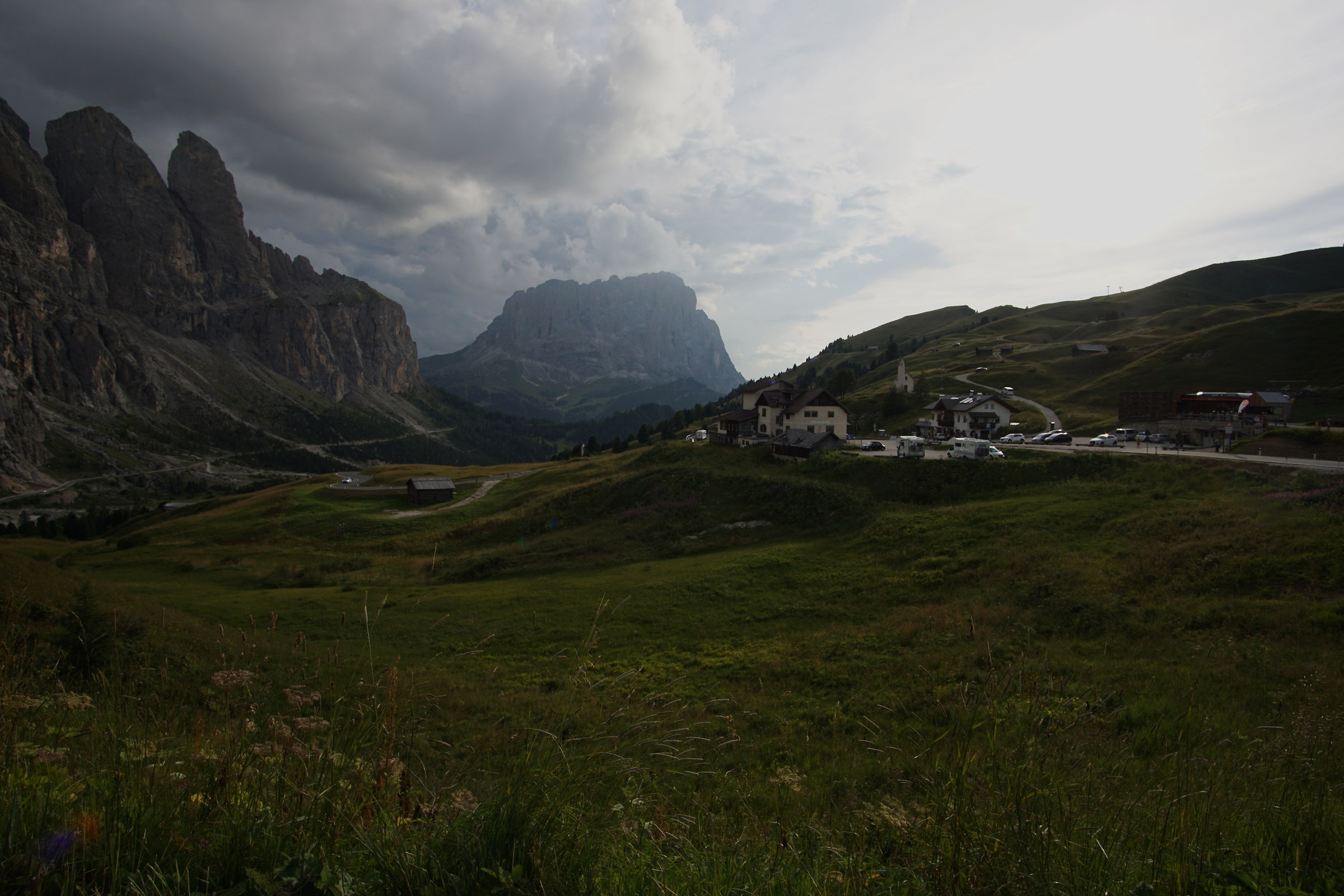Passo Gardena verso il tramonto