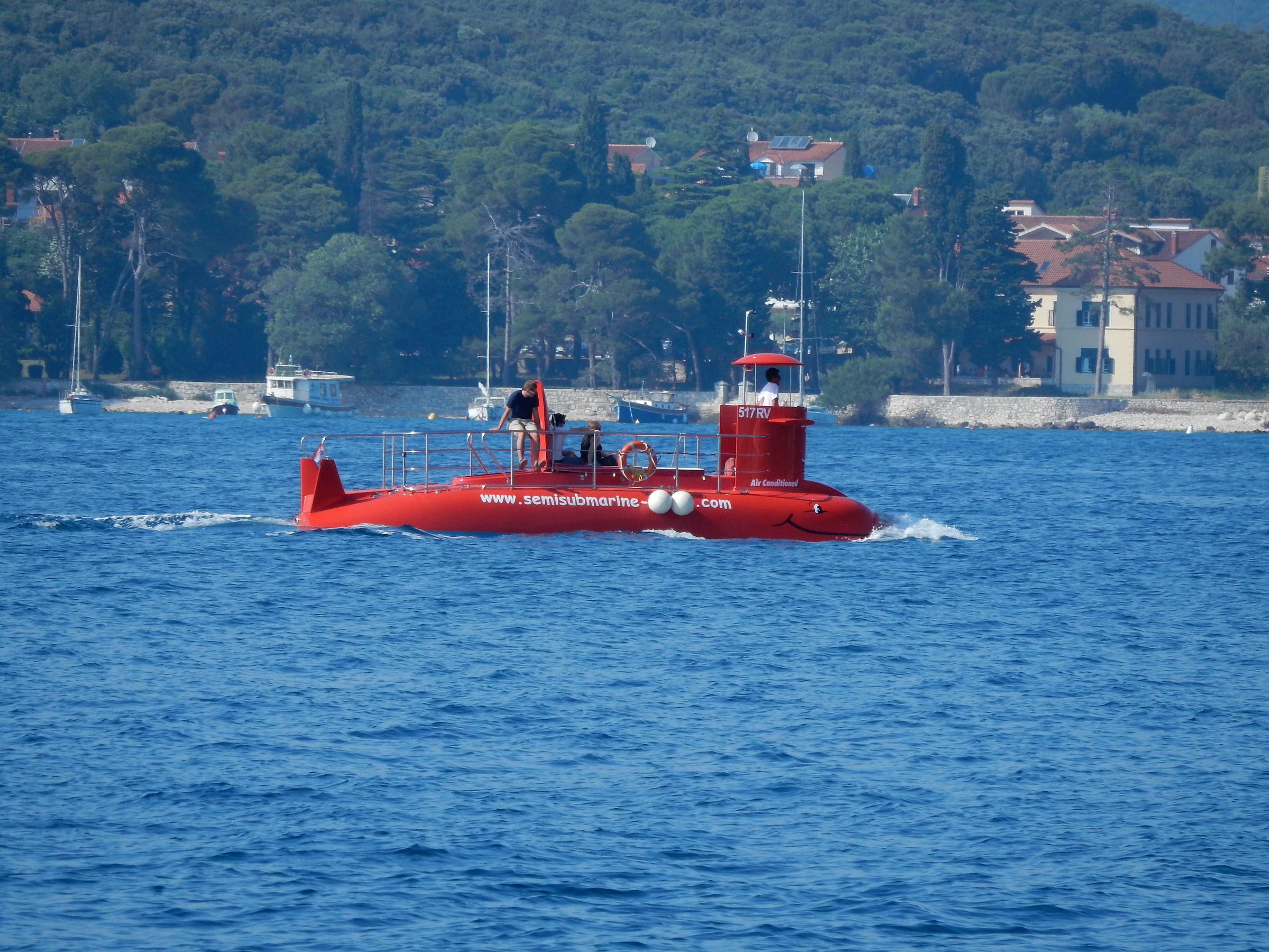 Red submarine