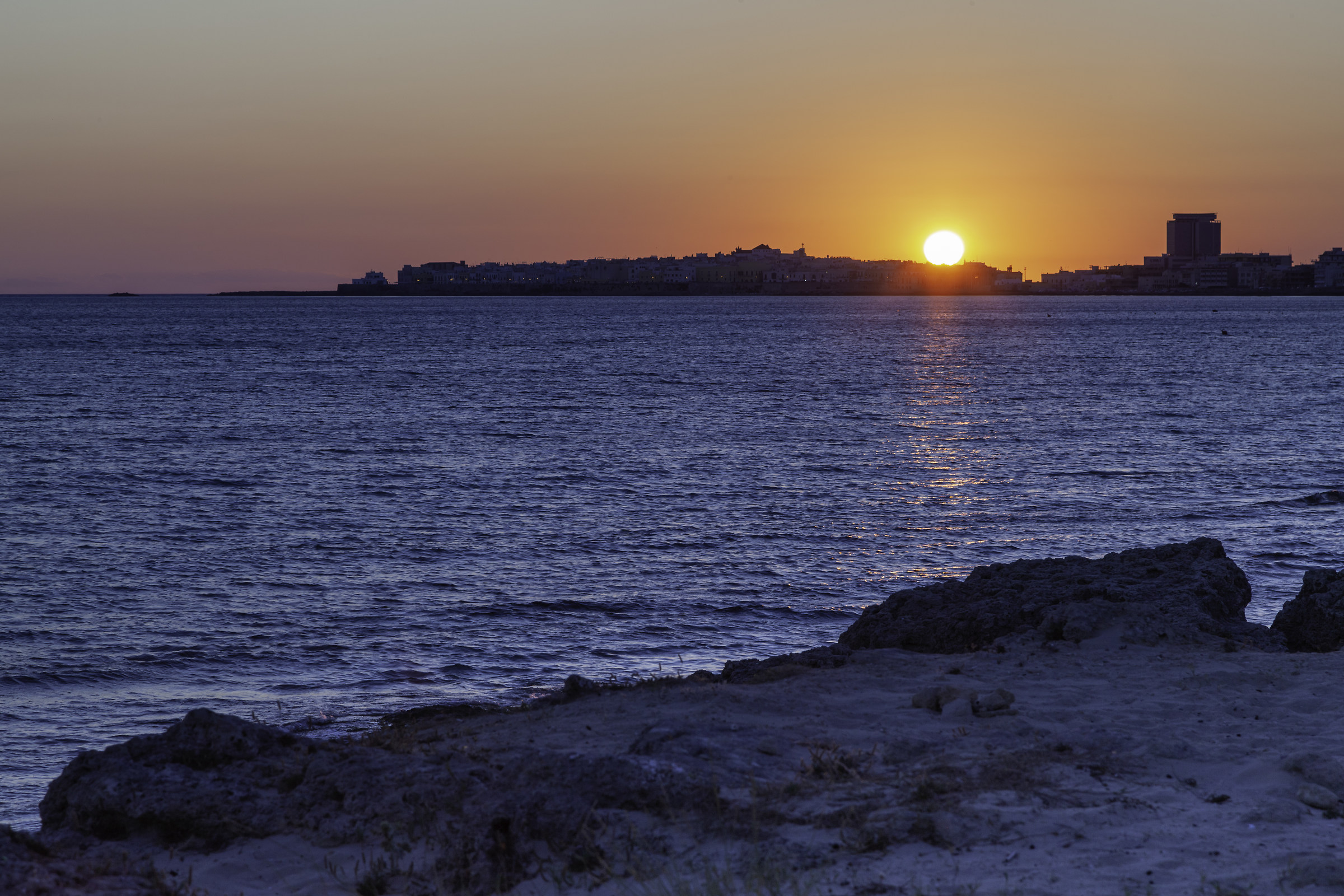 Tramonto dietro Gallipoli