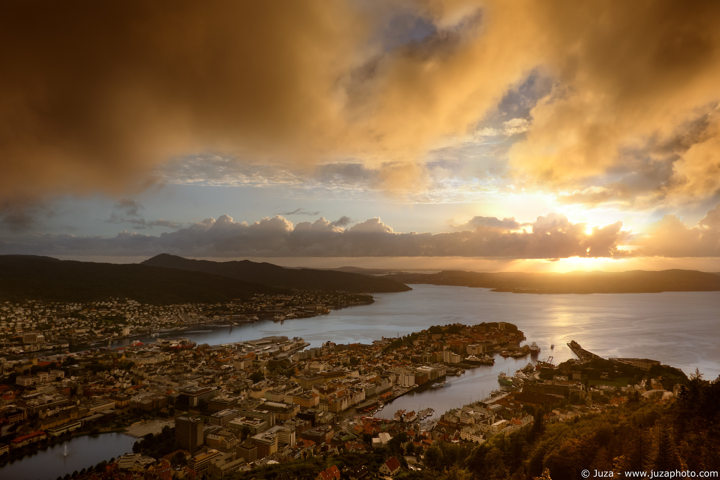 Sunset on Bergen