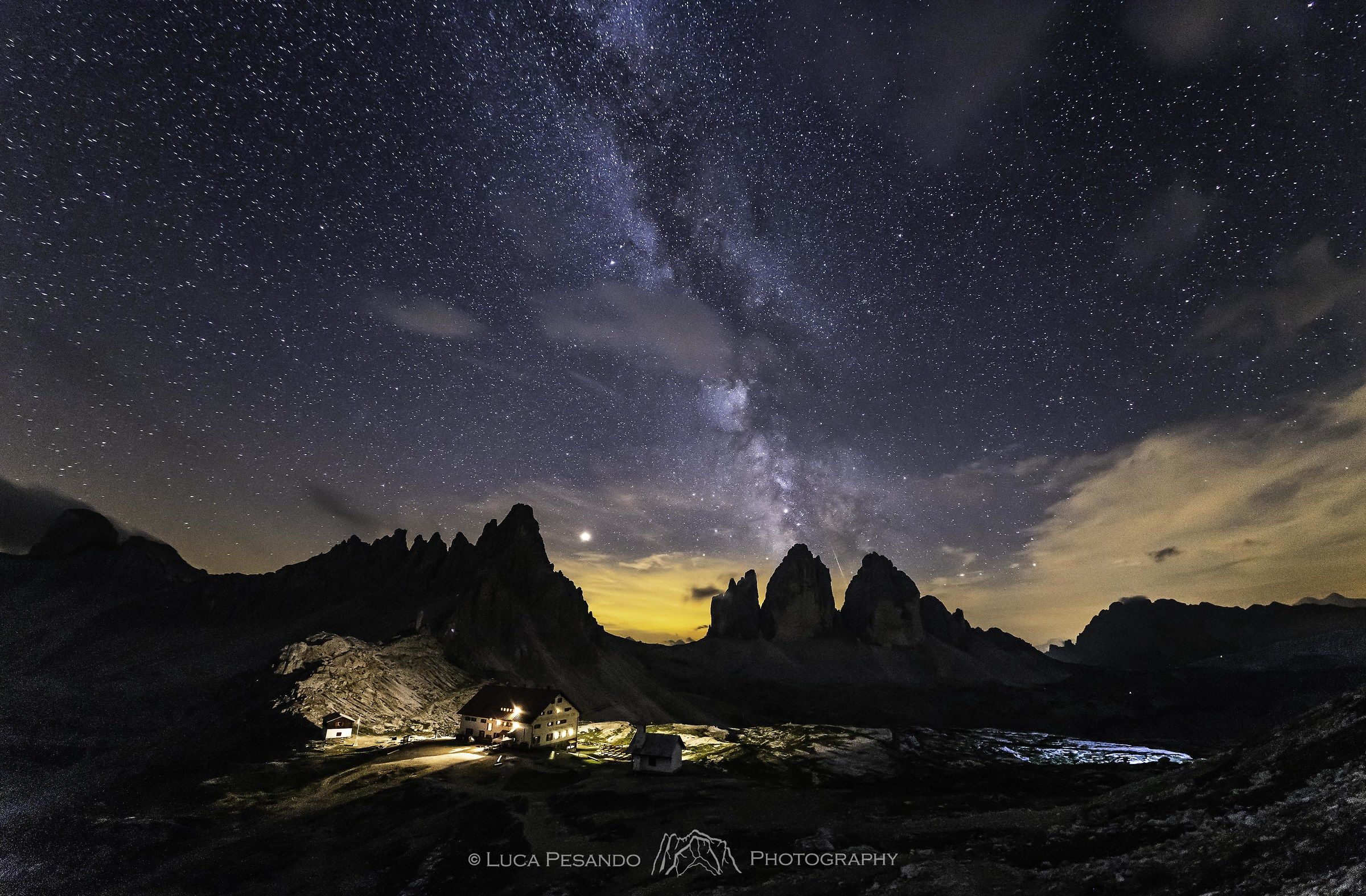 Stella cadente tra le Cime