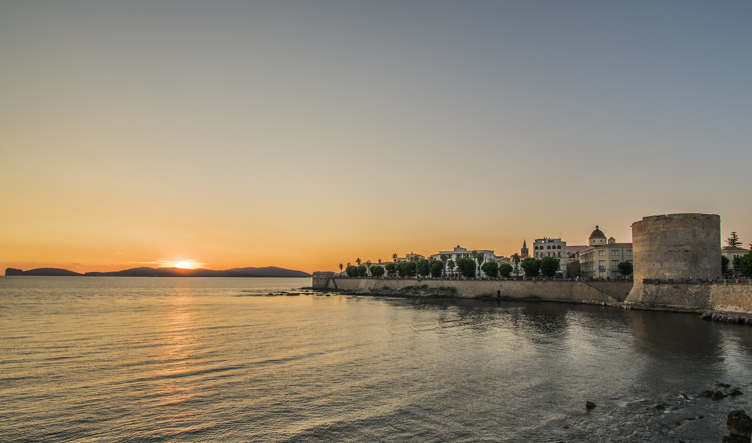 Tramonto lungomare di Alghero