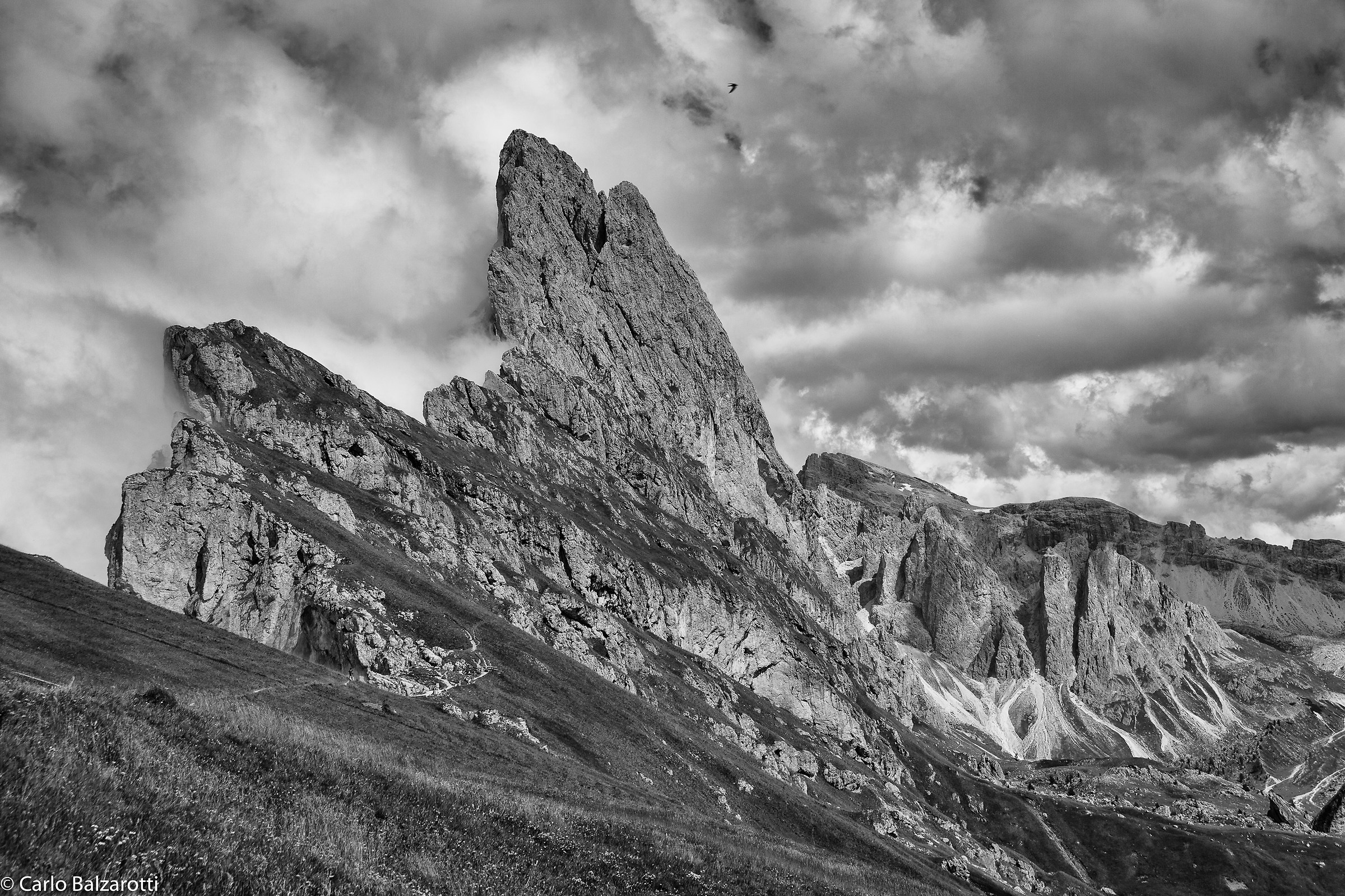 Le Odle in the clouds