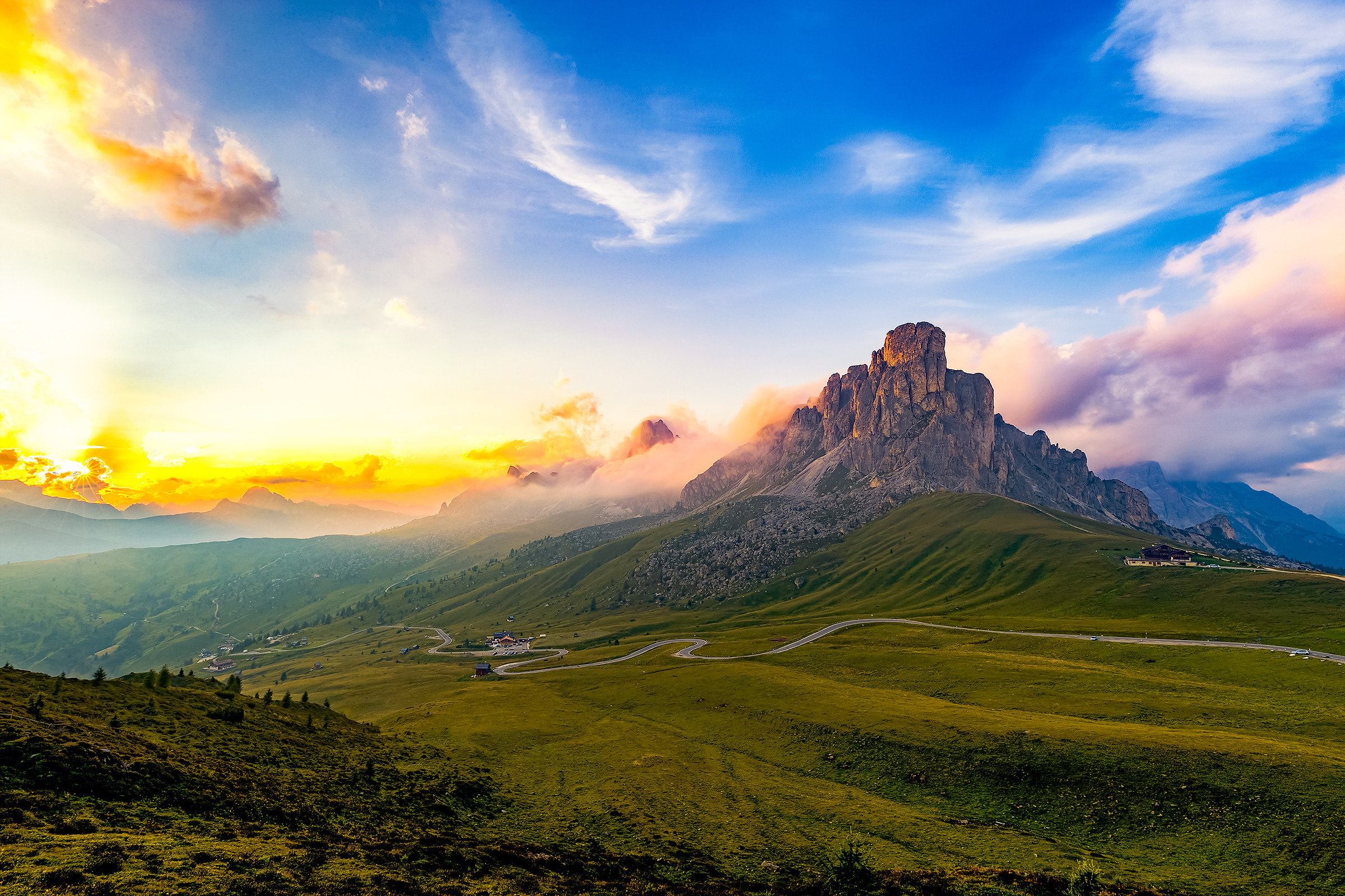 Tramonto al passo Giau