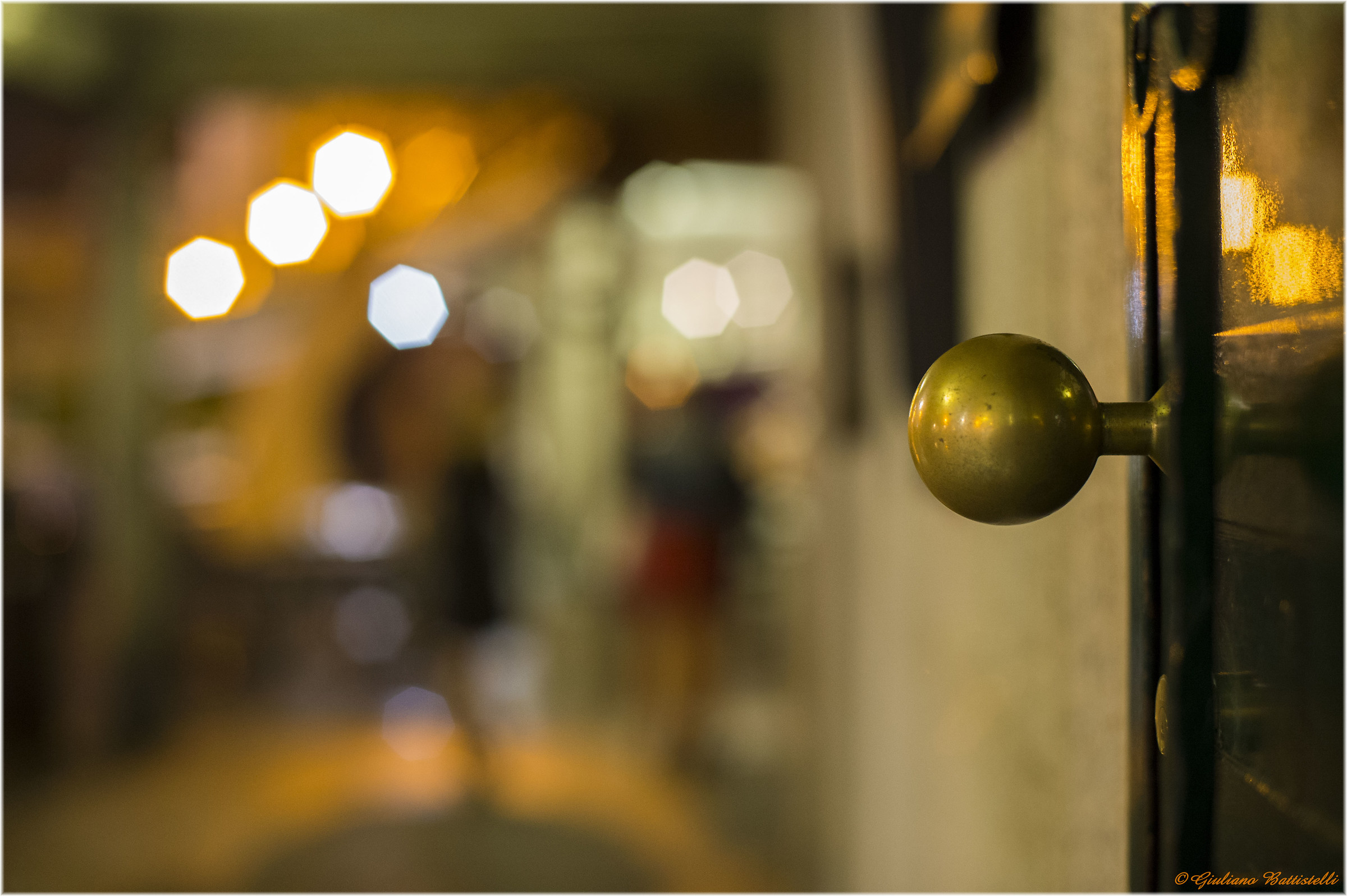 The doorknob under the porch...