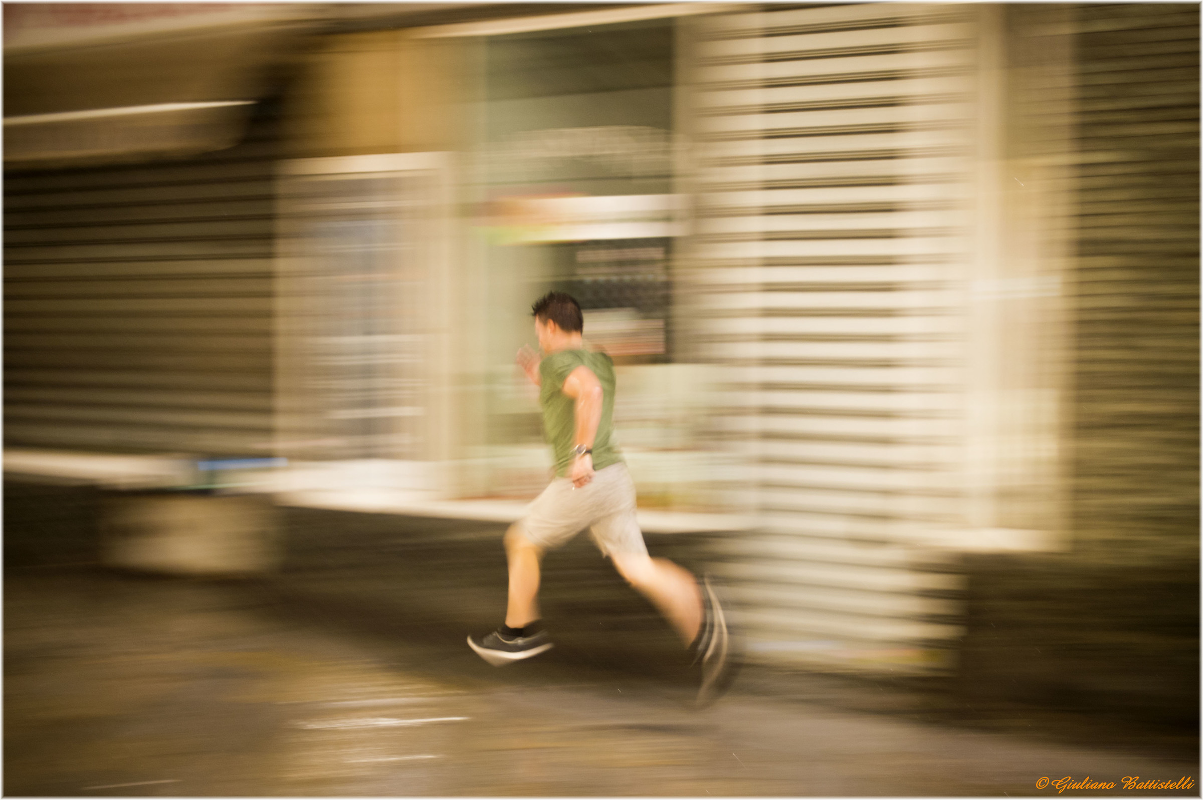 Running in the rain...