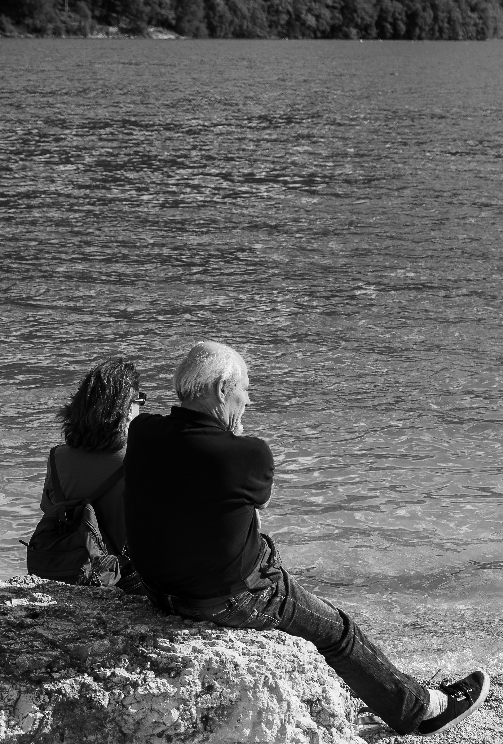The couple and the lake