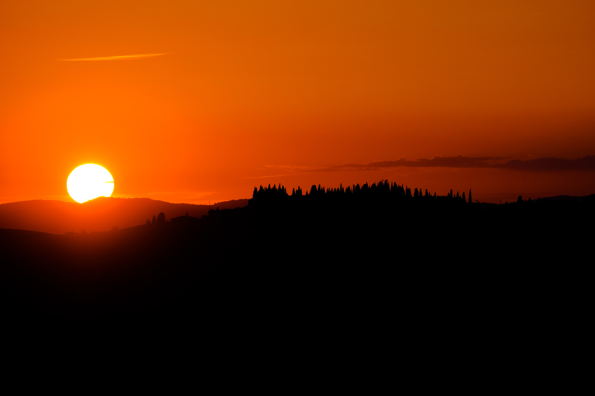 Tramonto in Val D'Orcia