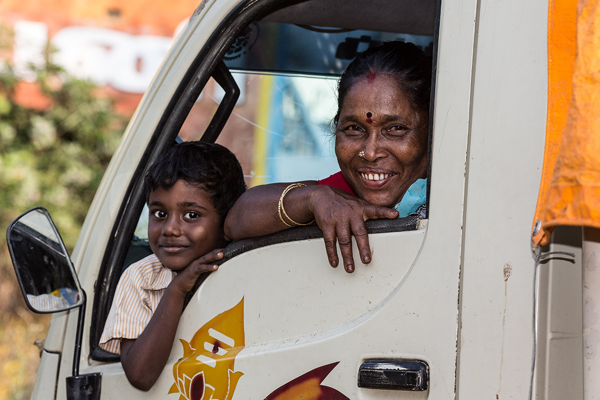 "smiles from the window"