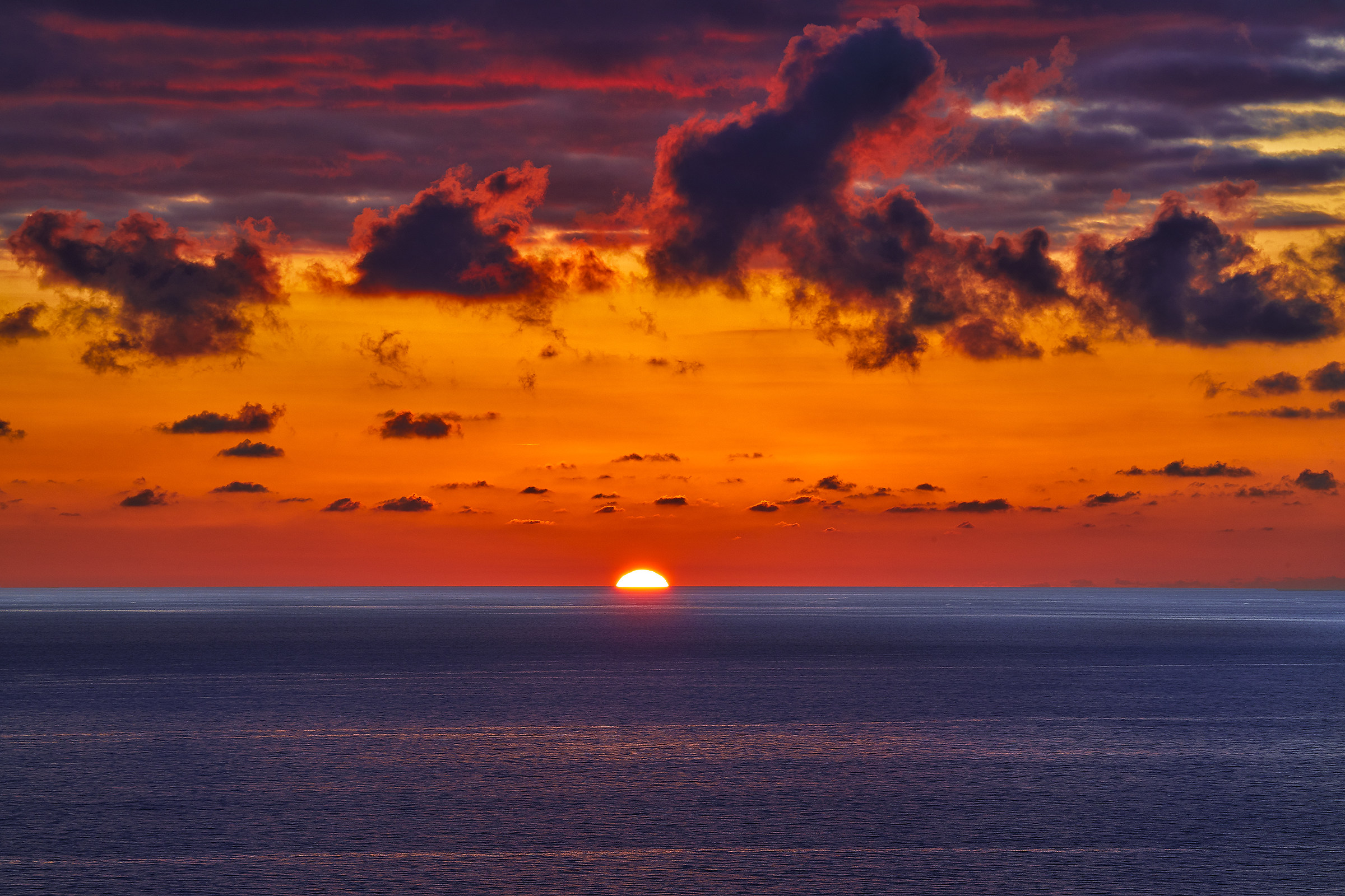 Sunset off Cape Marrargiu