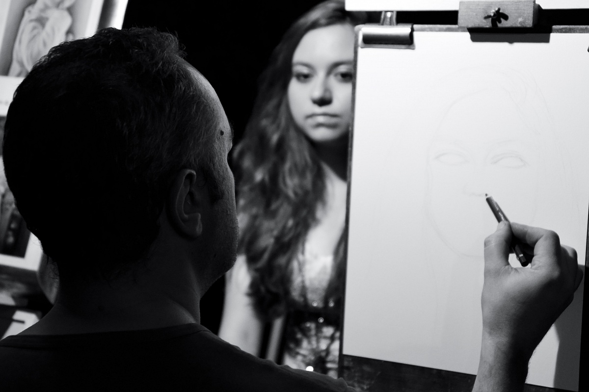 Artista di strada  a Menton