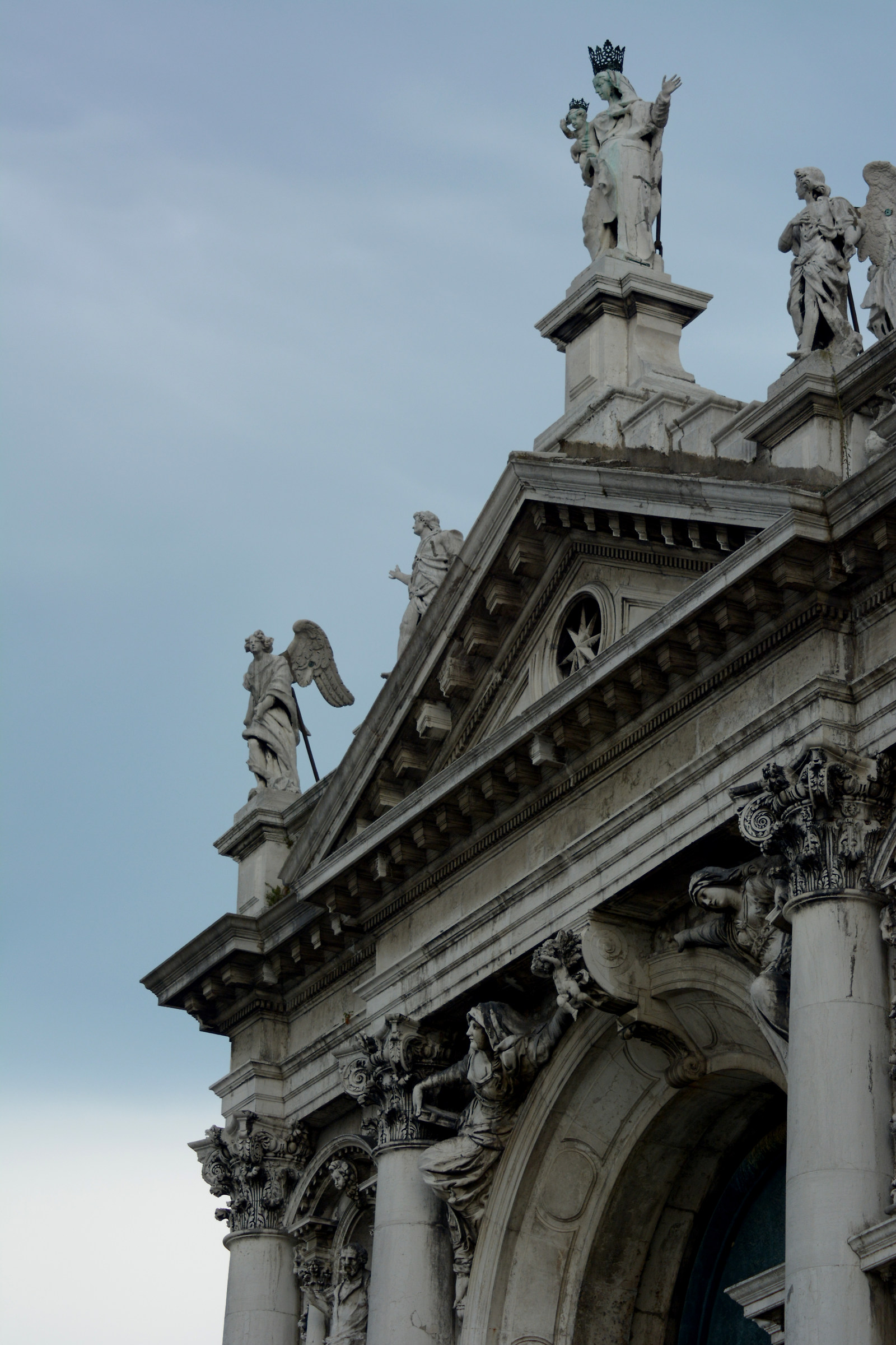 In blue painted blue