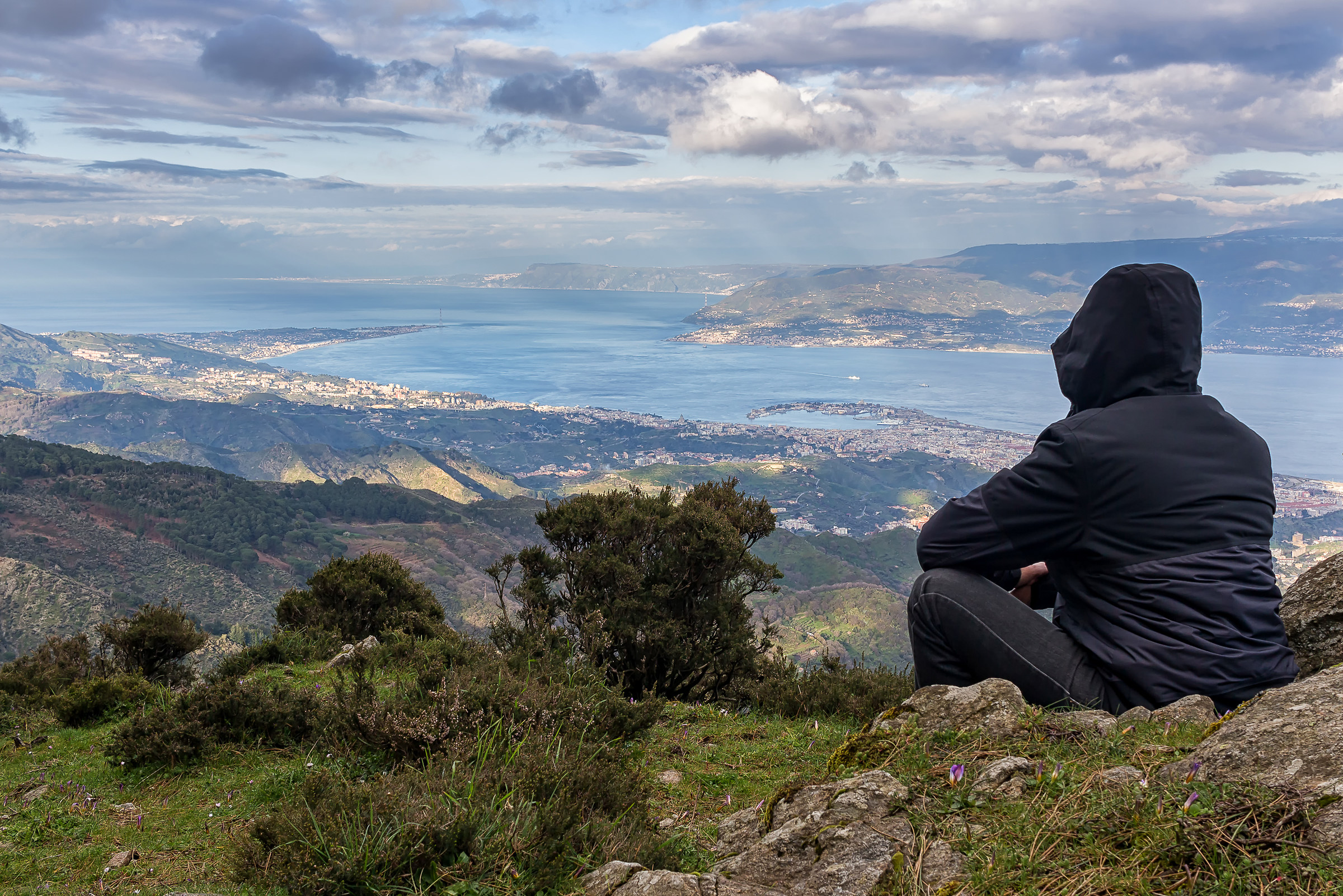 Admiring the Strait of Messina