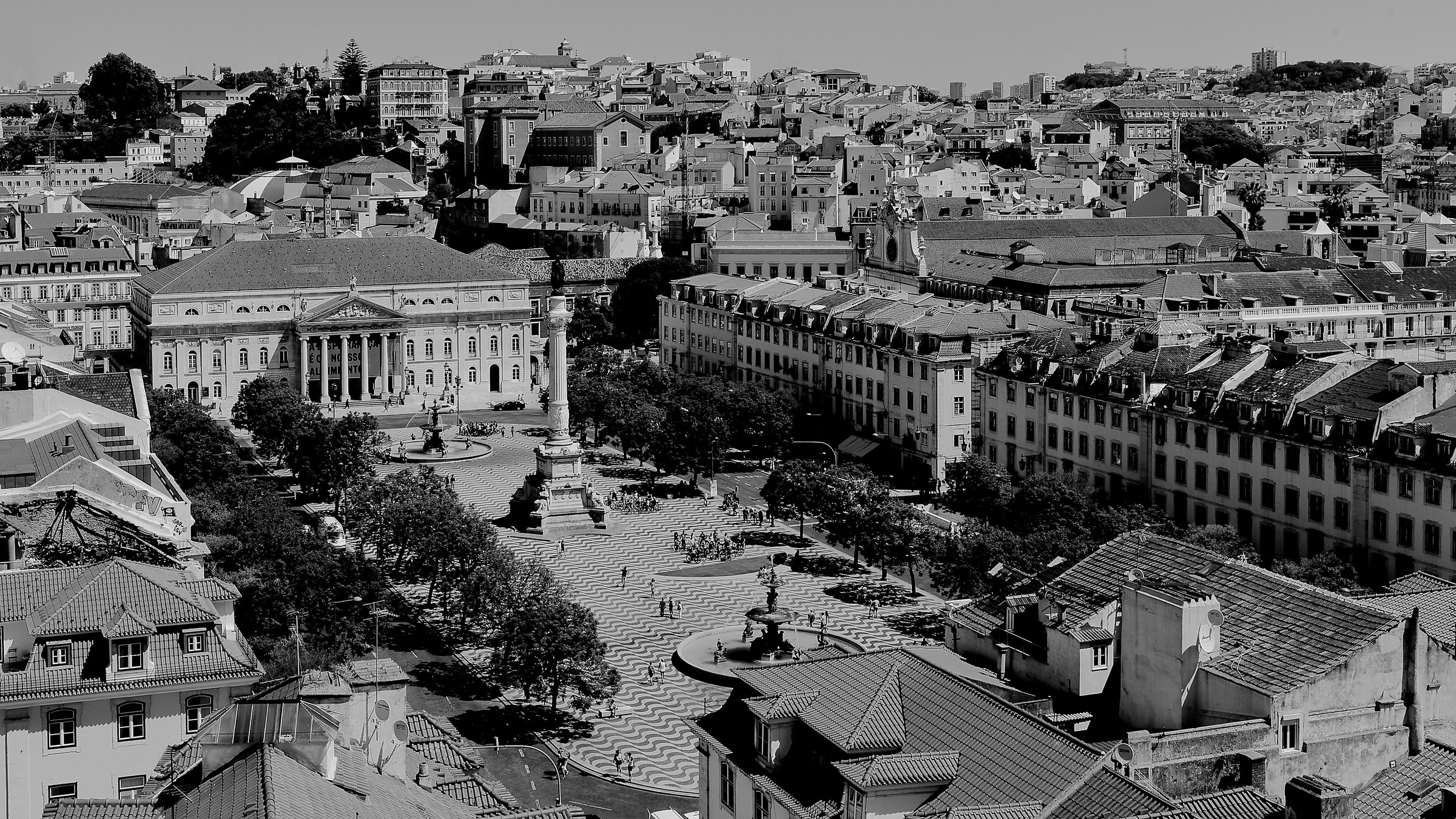 Praça Dom Pedro IV, veduta dall'alto