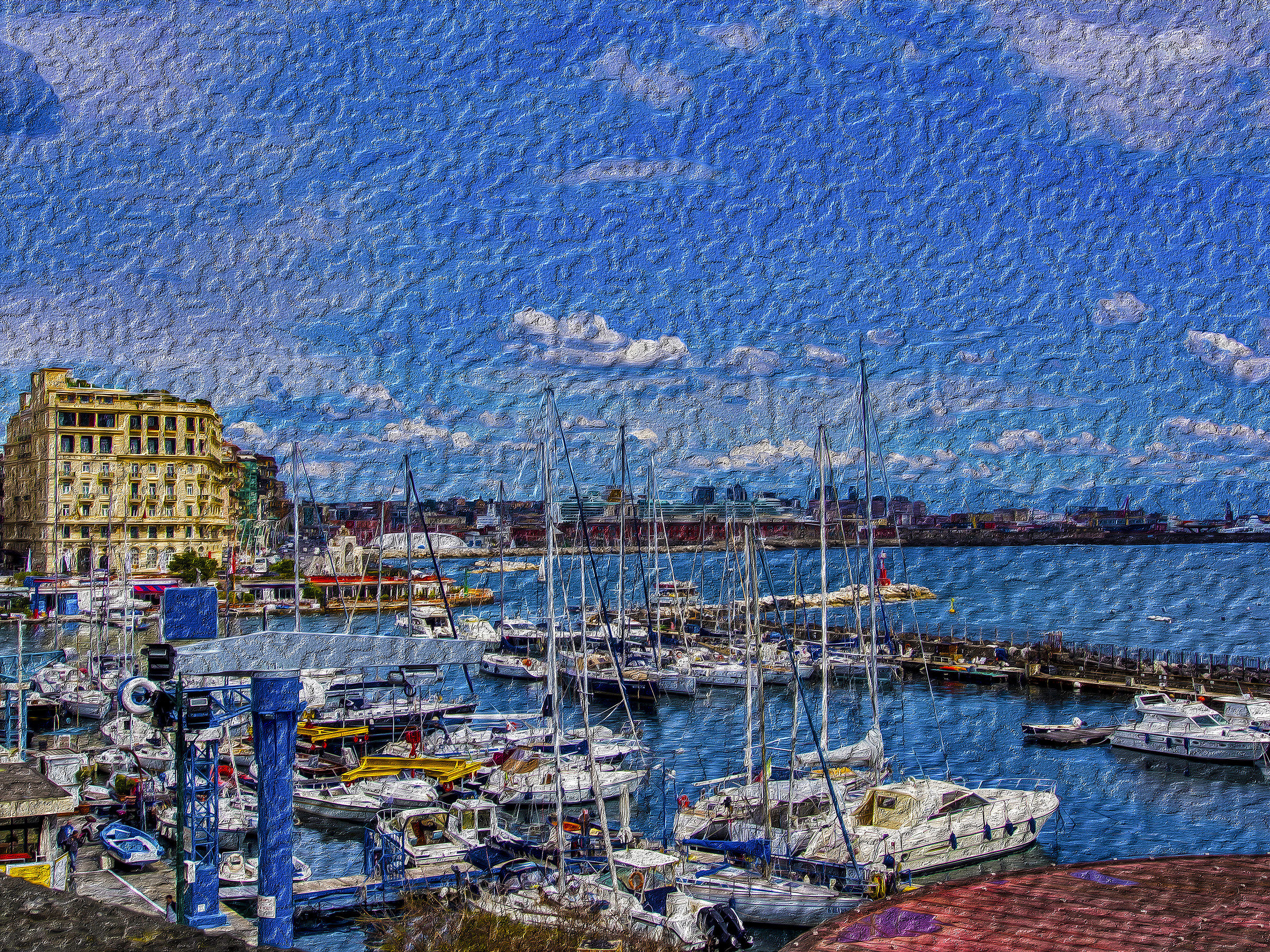 Seaside village from the castle