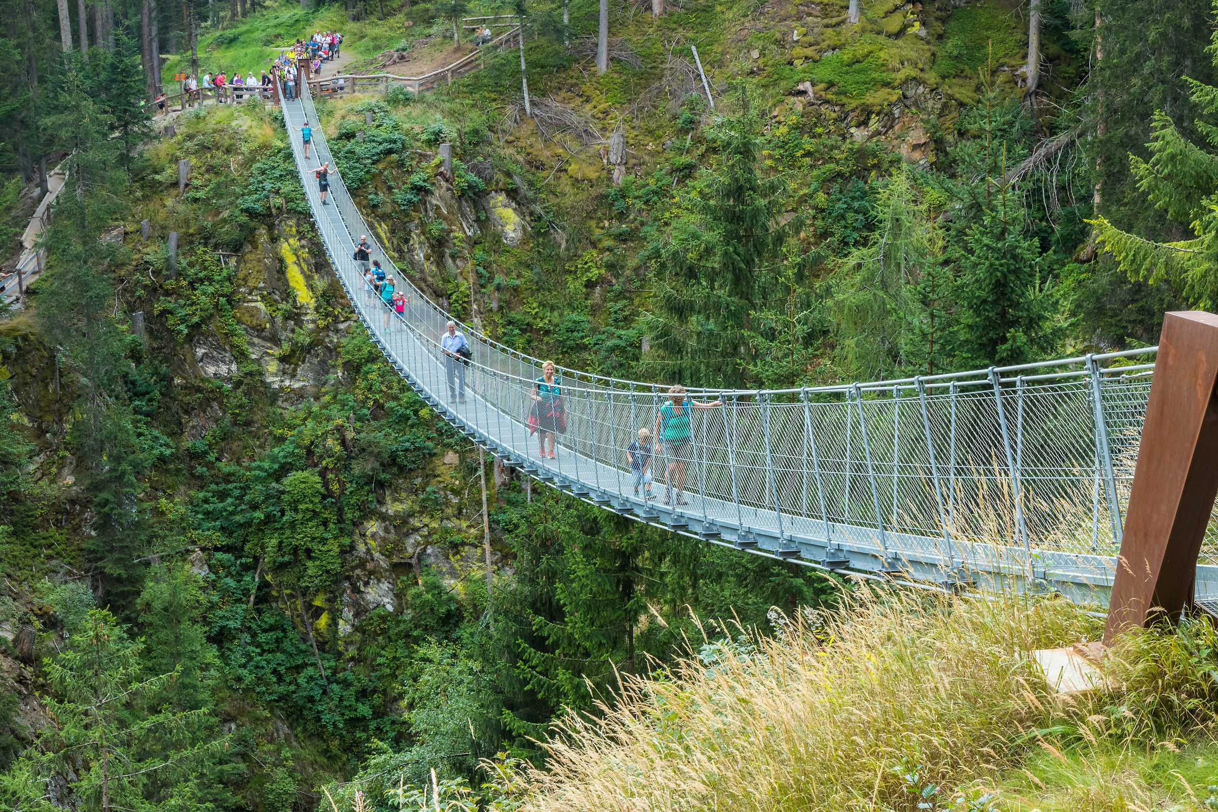Ponte tibetano val di Rabby