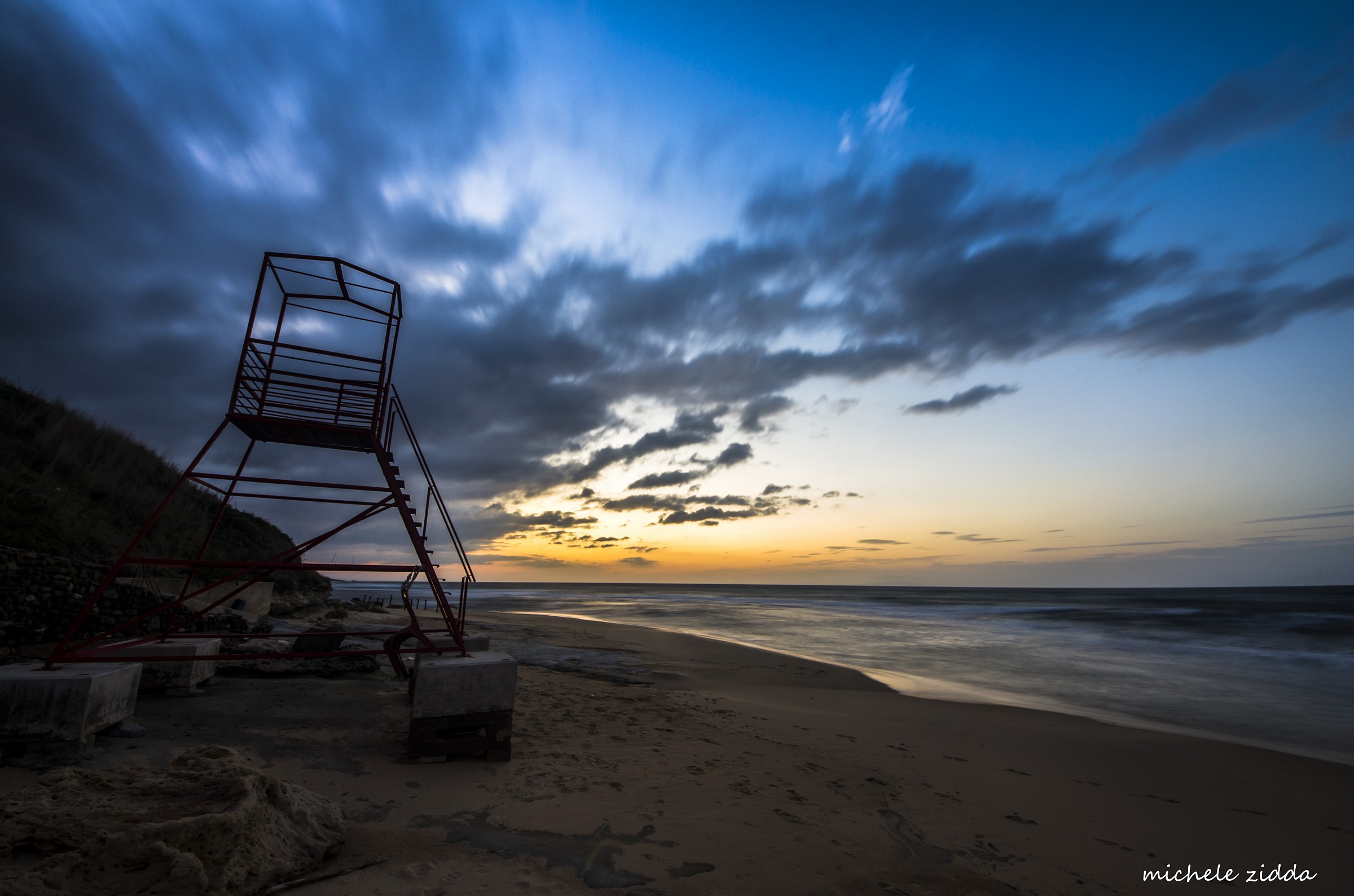 The lifeguard tower