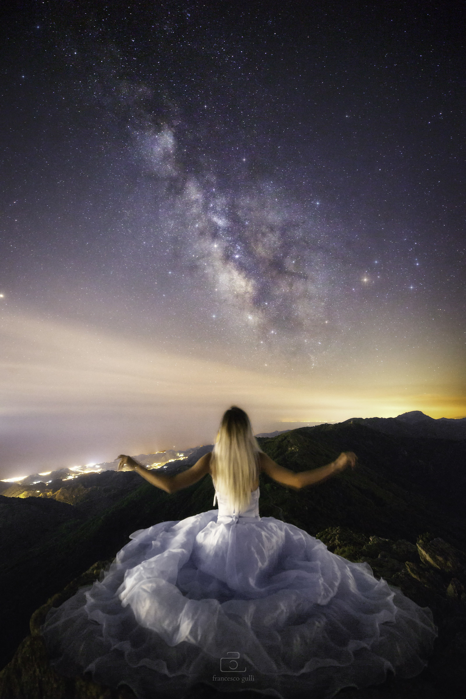 In Front of the galaxy