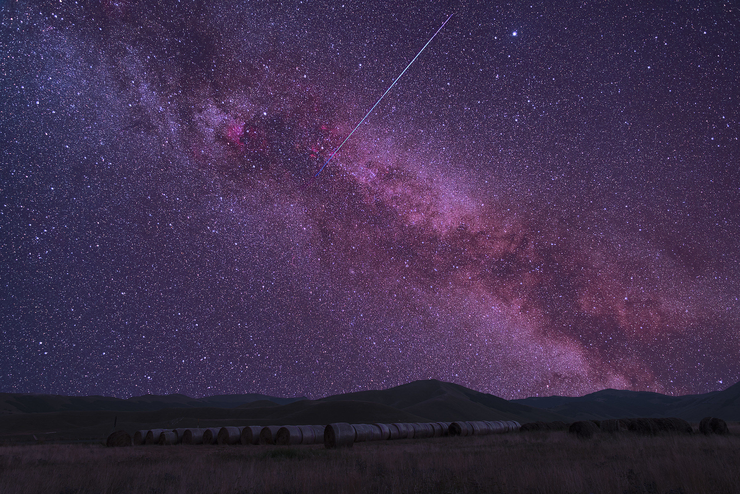 Perseide nel cielo di Castelluccio