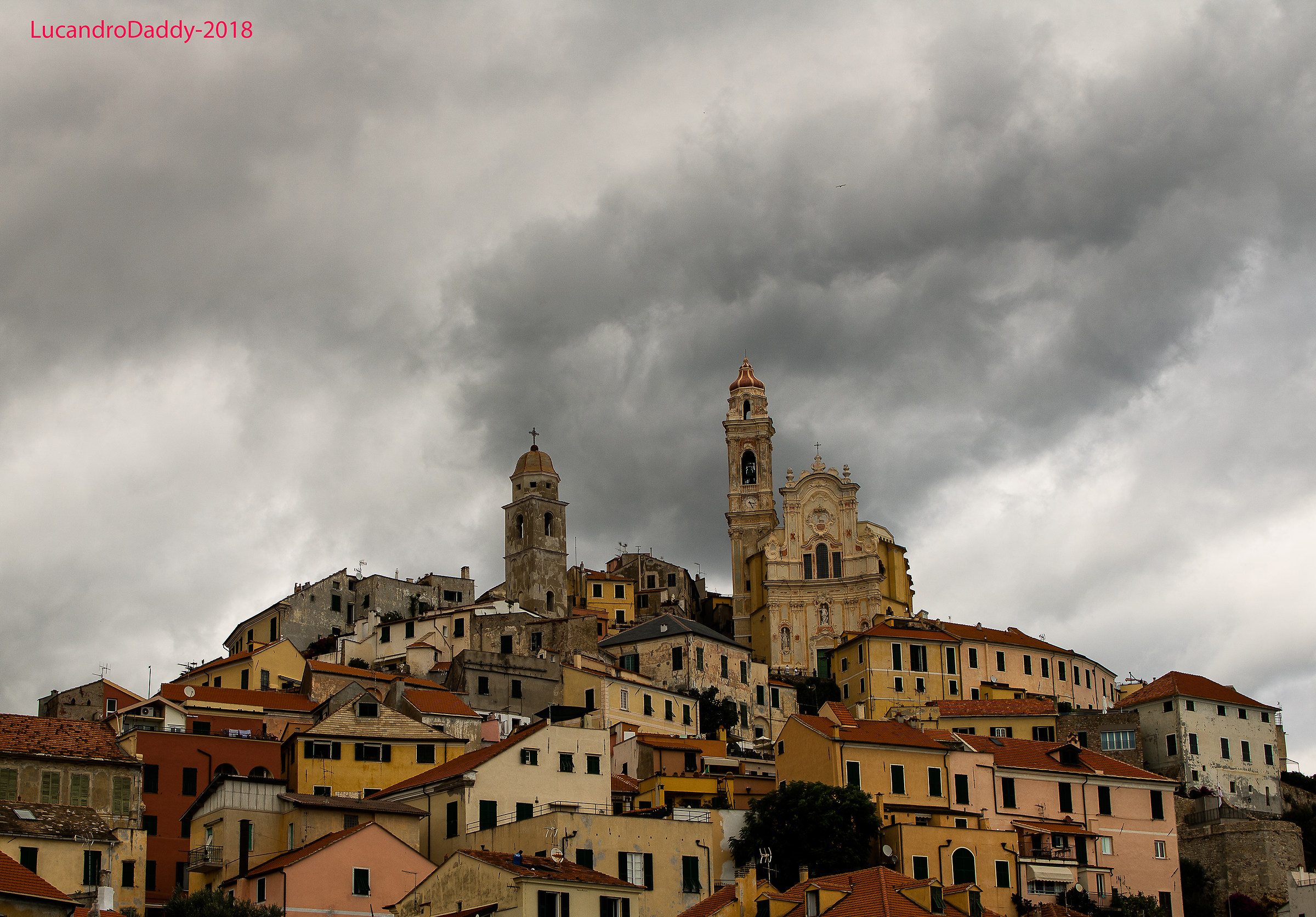 Ominous clouds on the ancient village