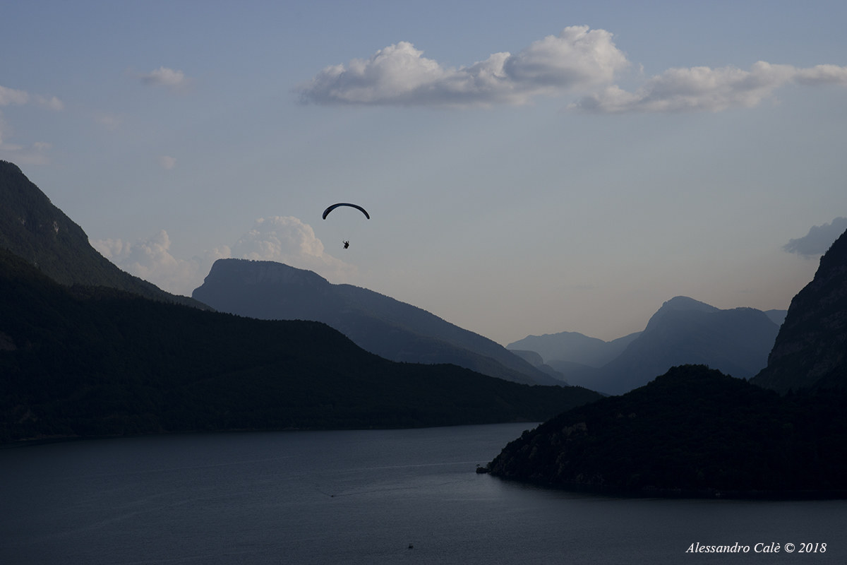 Ultimo volo prima del tramonto Lago di Molveno 2306