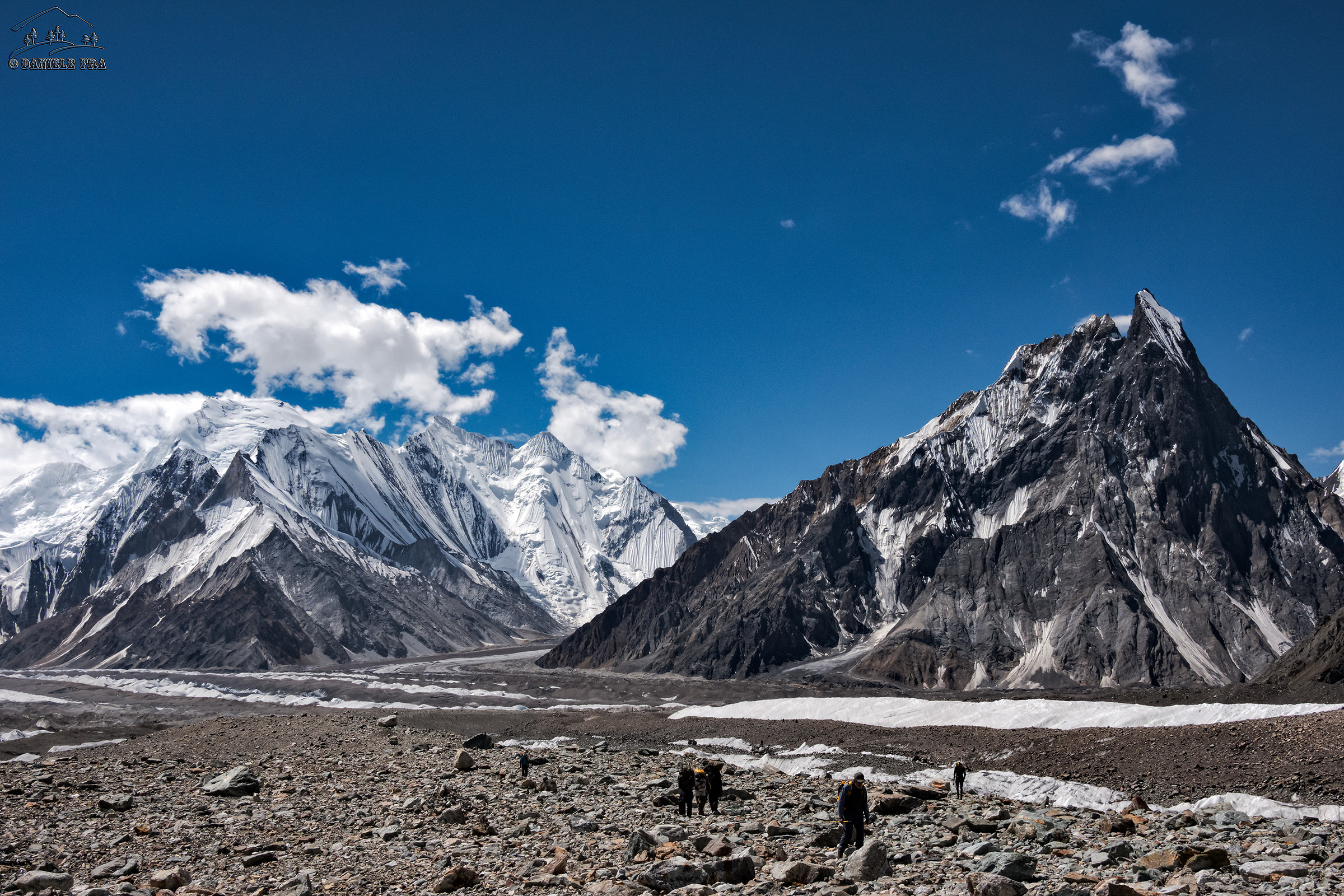 Confluence of the Godwin Austen Glacier with the Baltoro