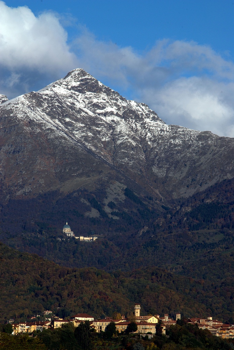 View of the "Piazzo" and Oropa Sanctuary