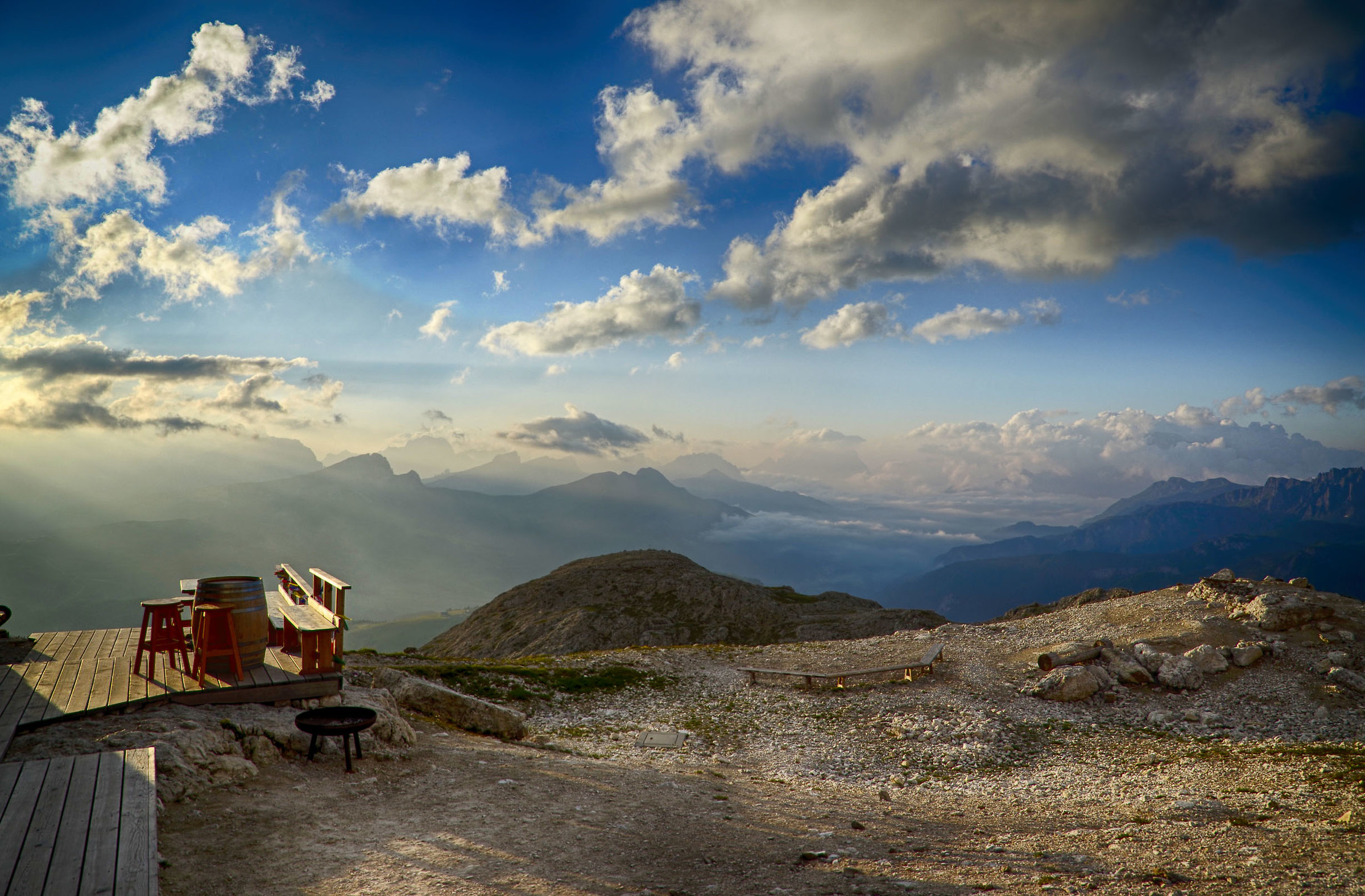 First lights in Val Badia