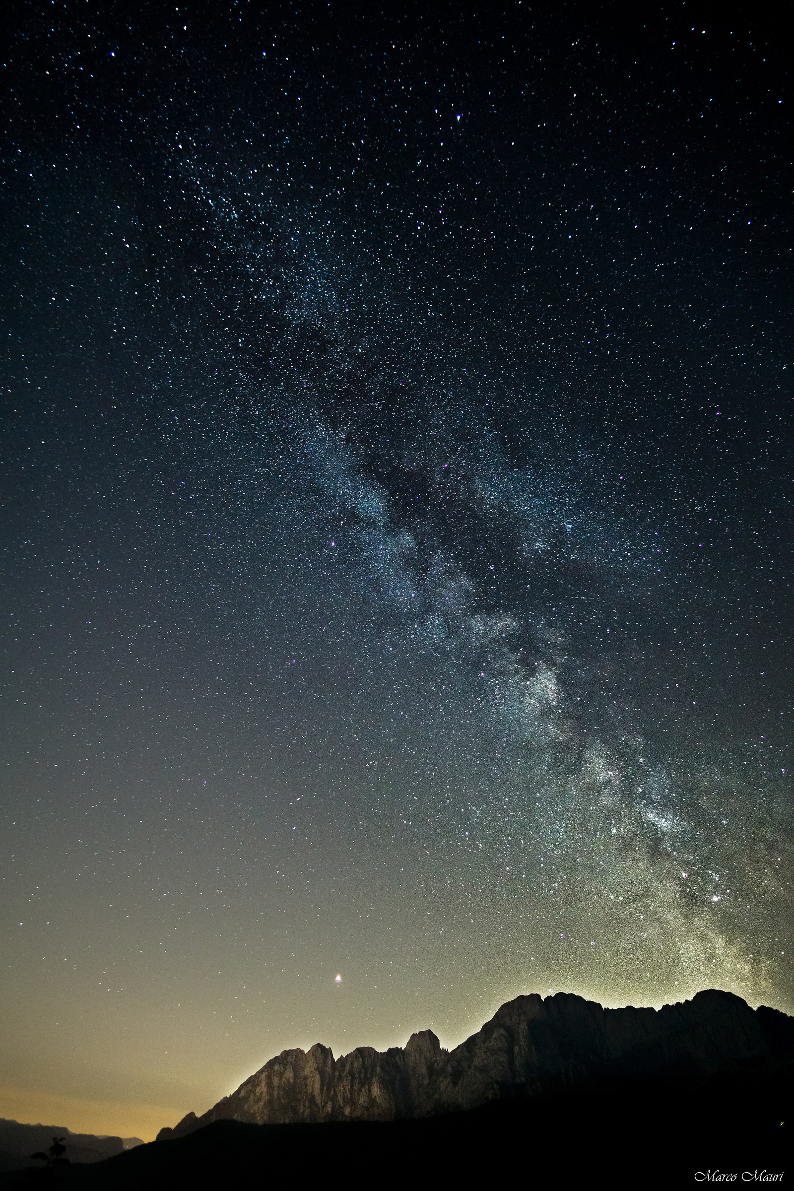 Via lattea sopra la presolana