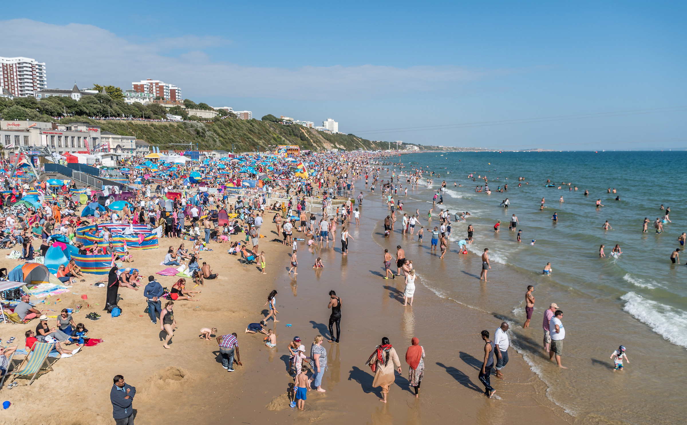 Spiaggia di Bournemouth oggi