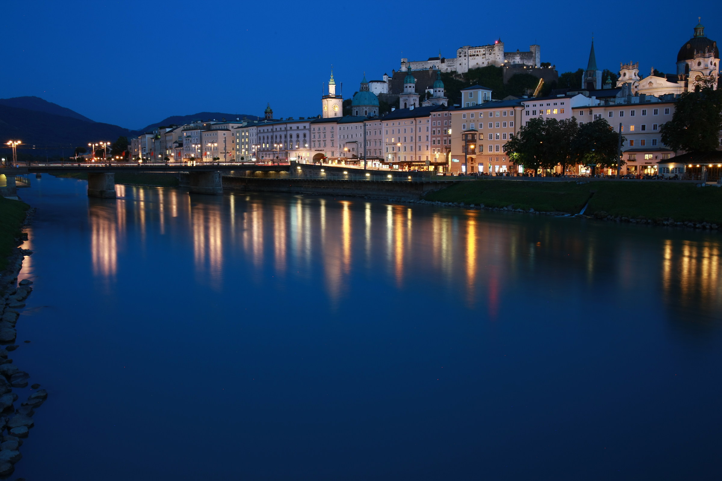Fiume Salzac con vista su Salisburgo