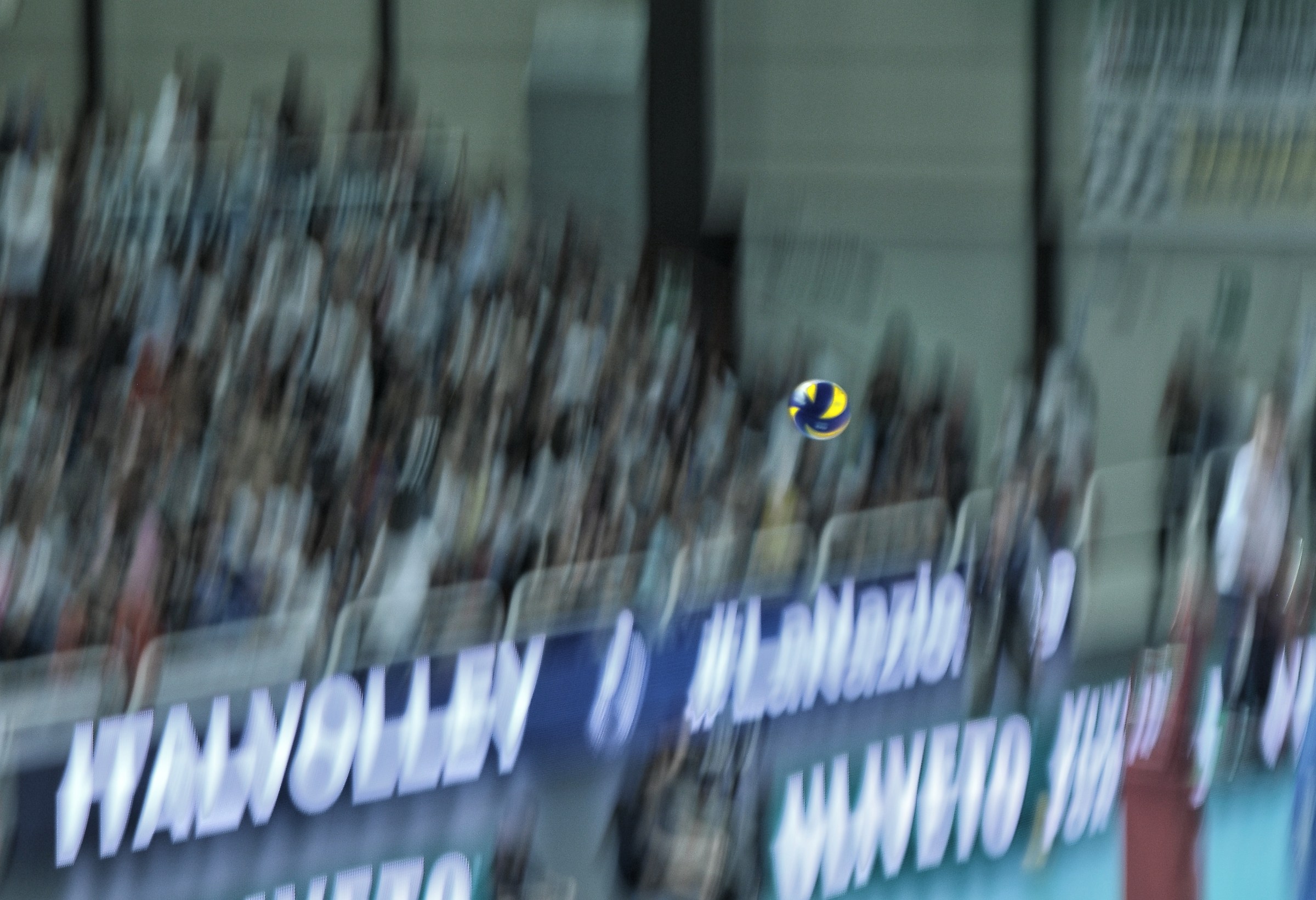 Panning at the volleyball game