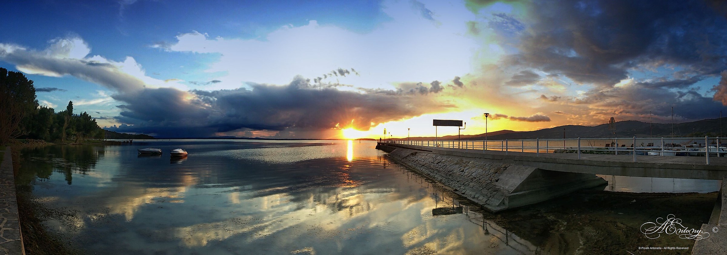 From here the storm, beyond the sunset