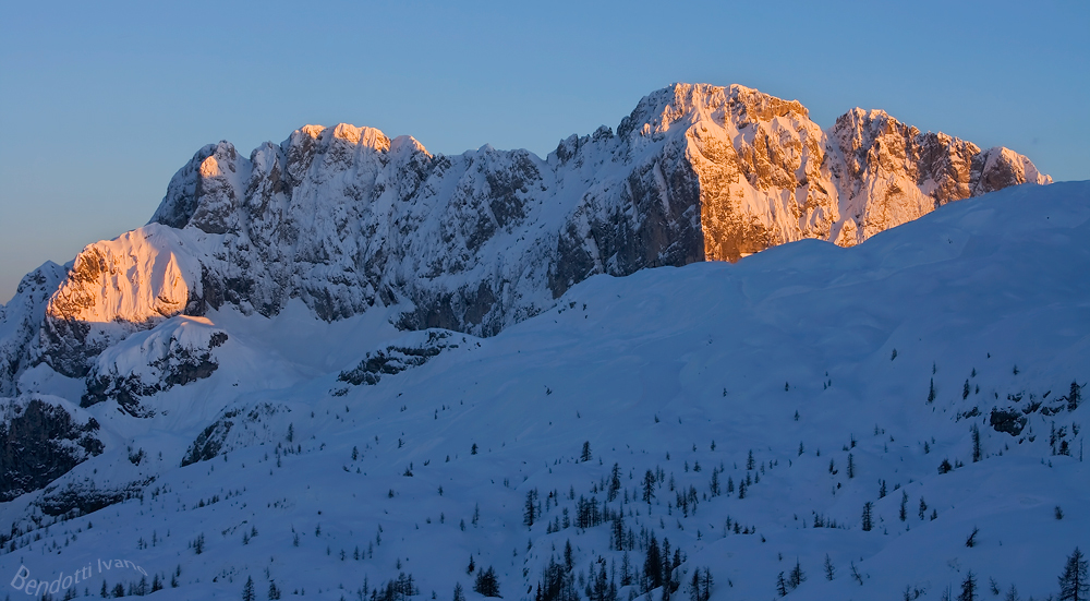 Presolana north at sunset.