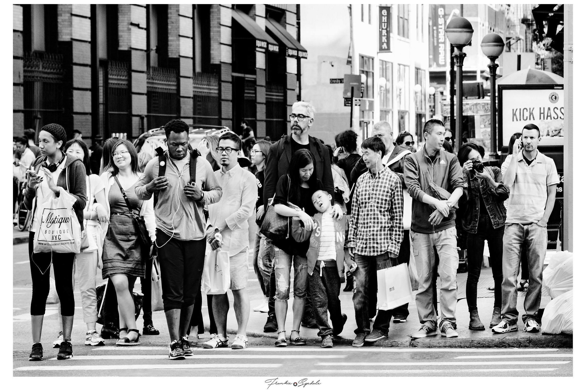 Walking down the street- SoHo district in Manhattan NY