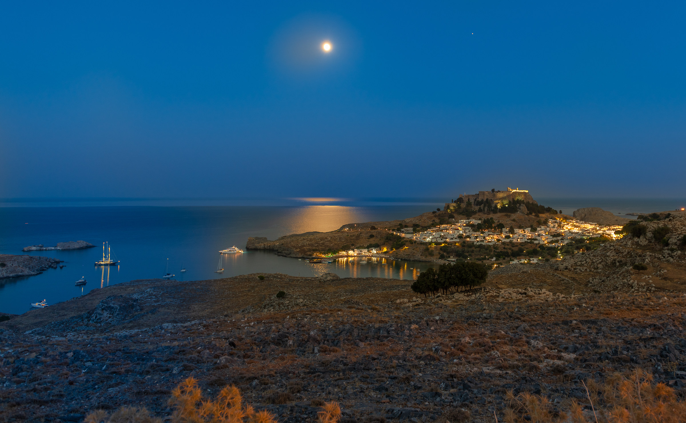 Lindos at the Blue Hour 2.