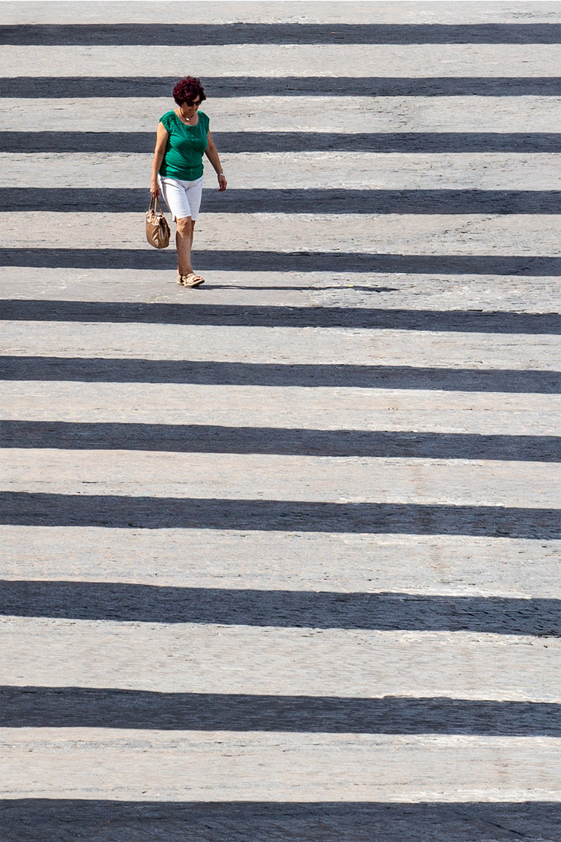 A lady between Lights and shadows