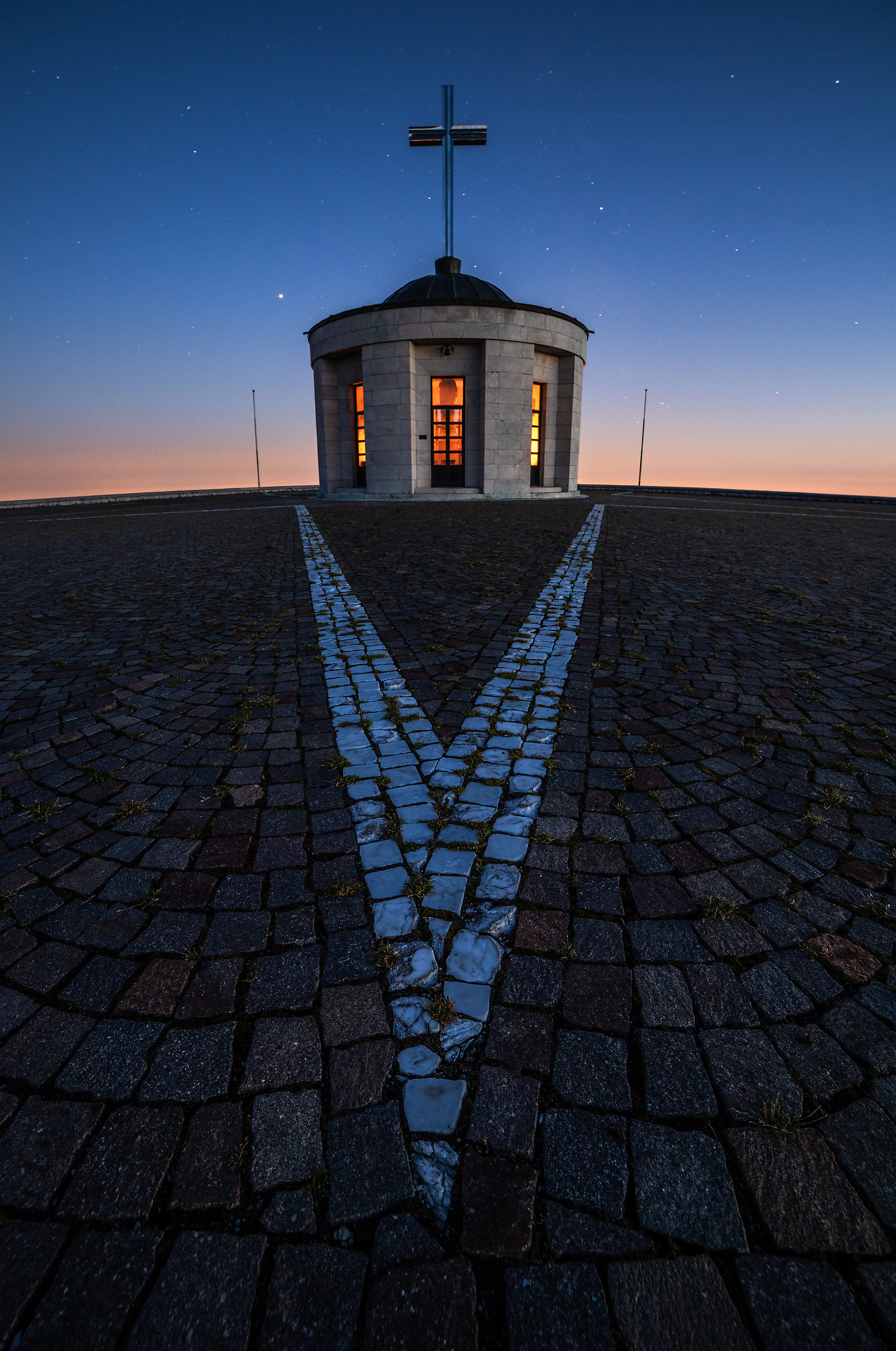 Madonnina del Grappa in the Blue Hour