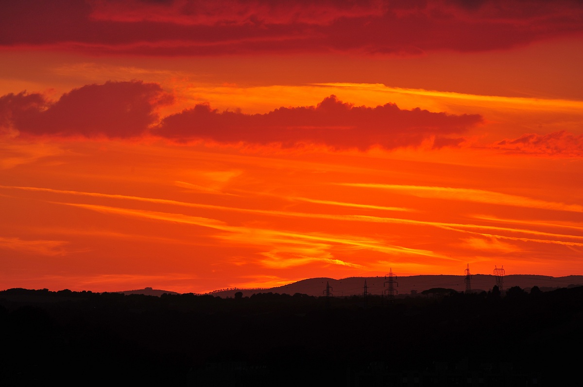 Tramonto dal balcone di casa