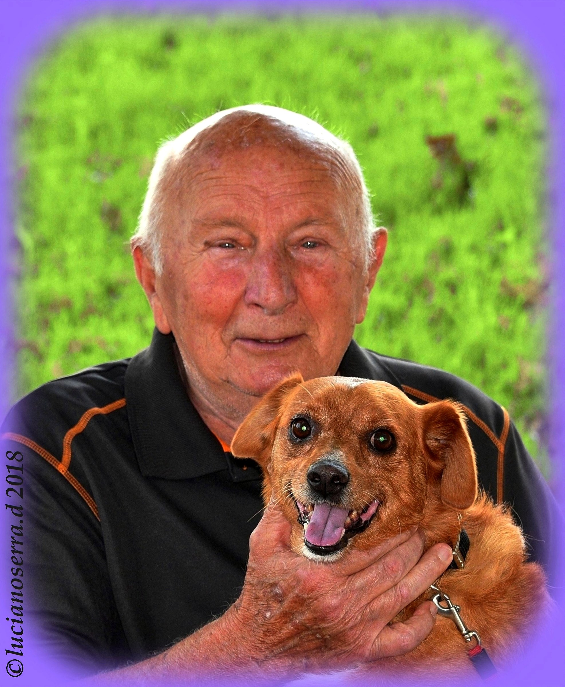 Amedeo e il suo inseparabile cagnolino Nutella