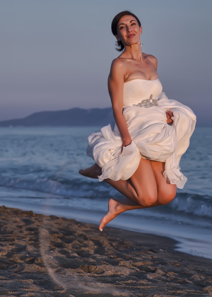 The jump of the bride ...
