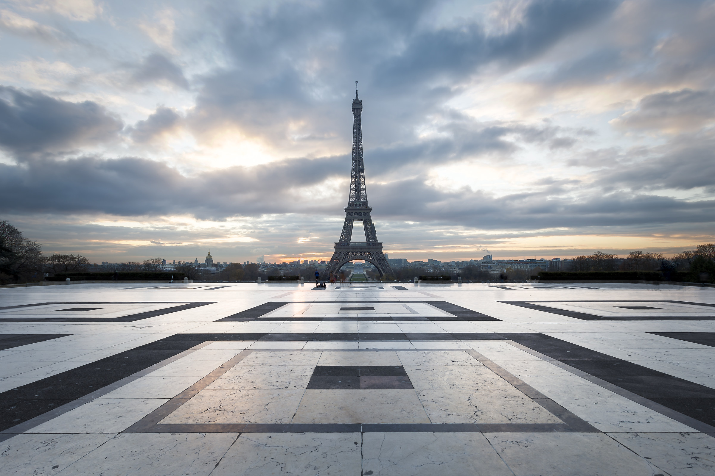 Sunset over Eiffel Tower