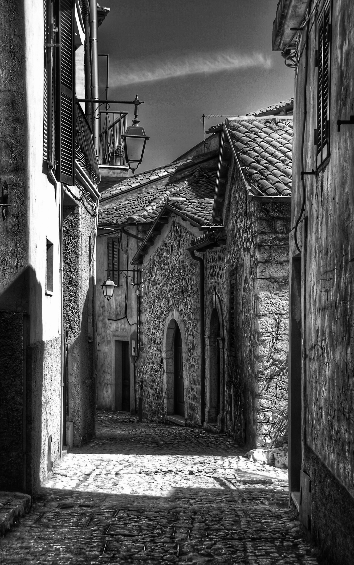 Borgo in b/n (Fumone prov. Frosinone)