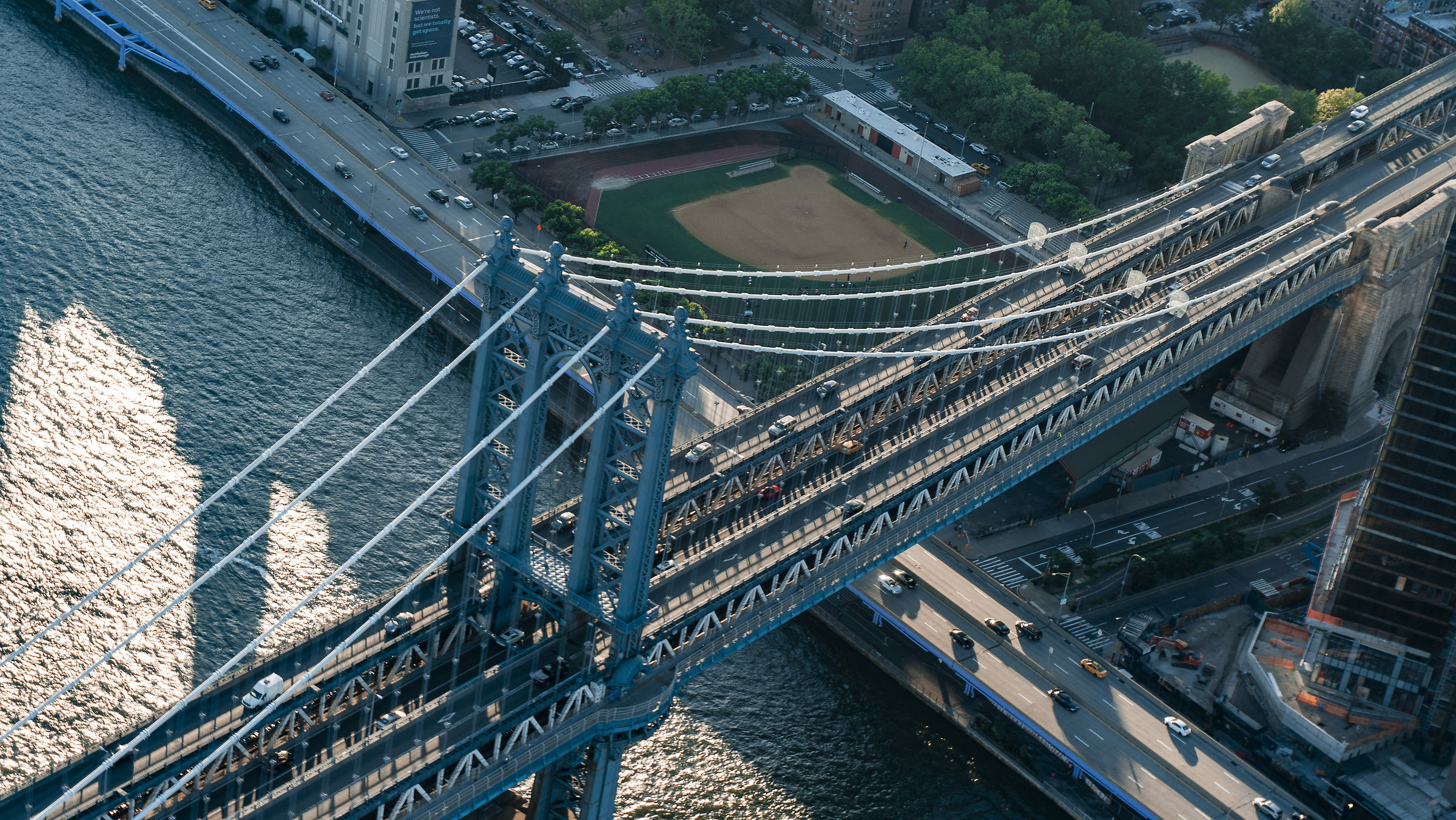Manhattan Bridge View from Flynyon Helicopter