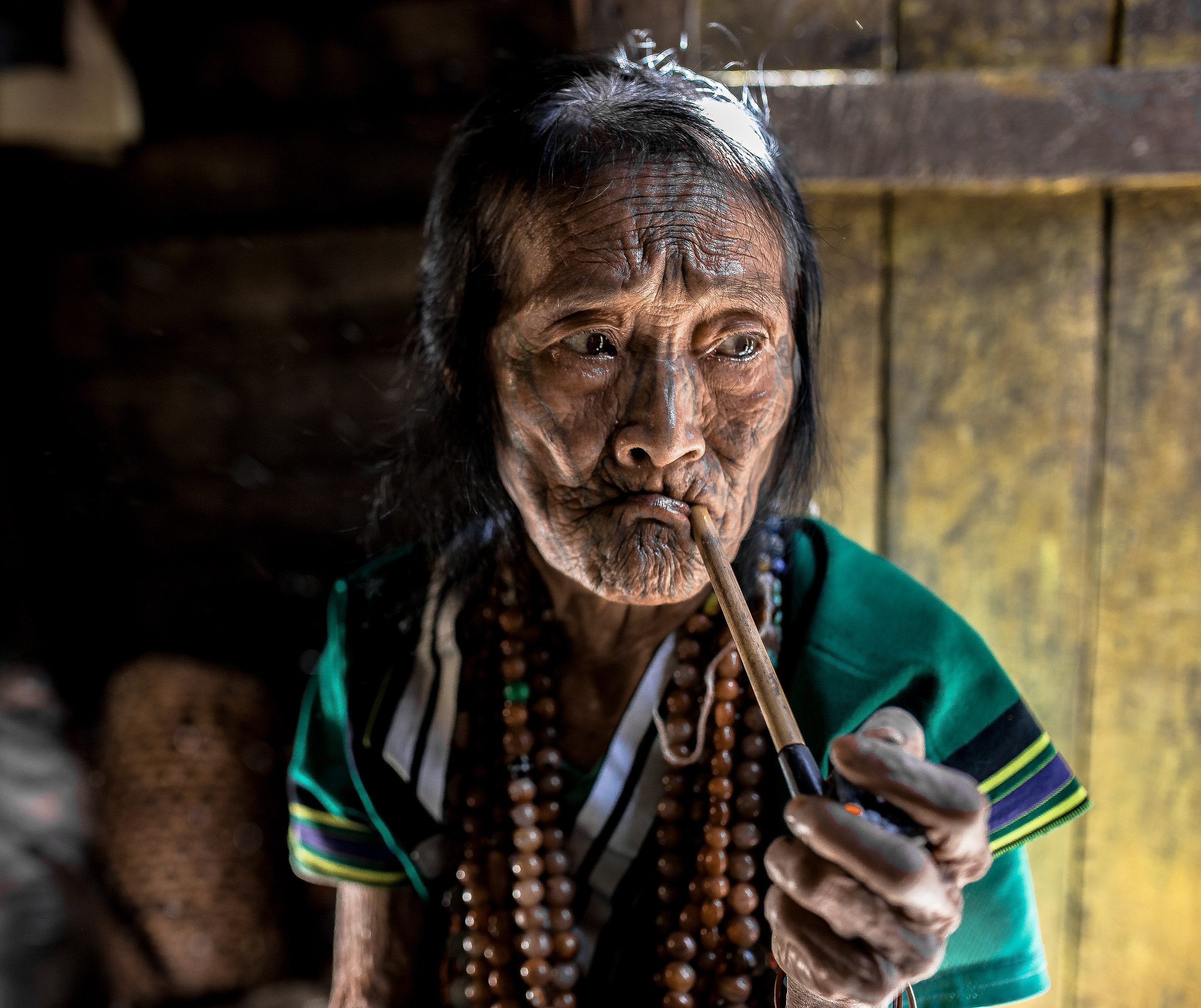 Myanmar, old woman of the Chin tribe