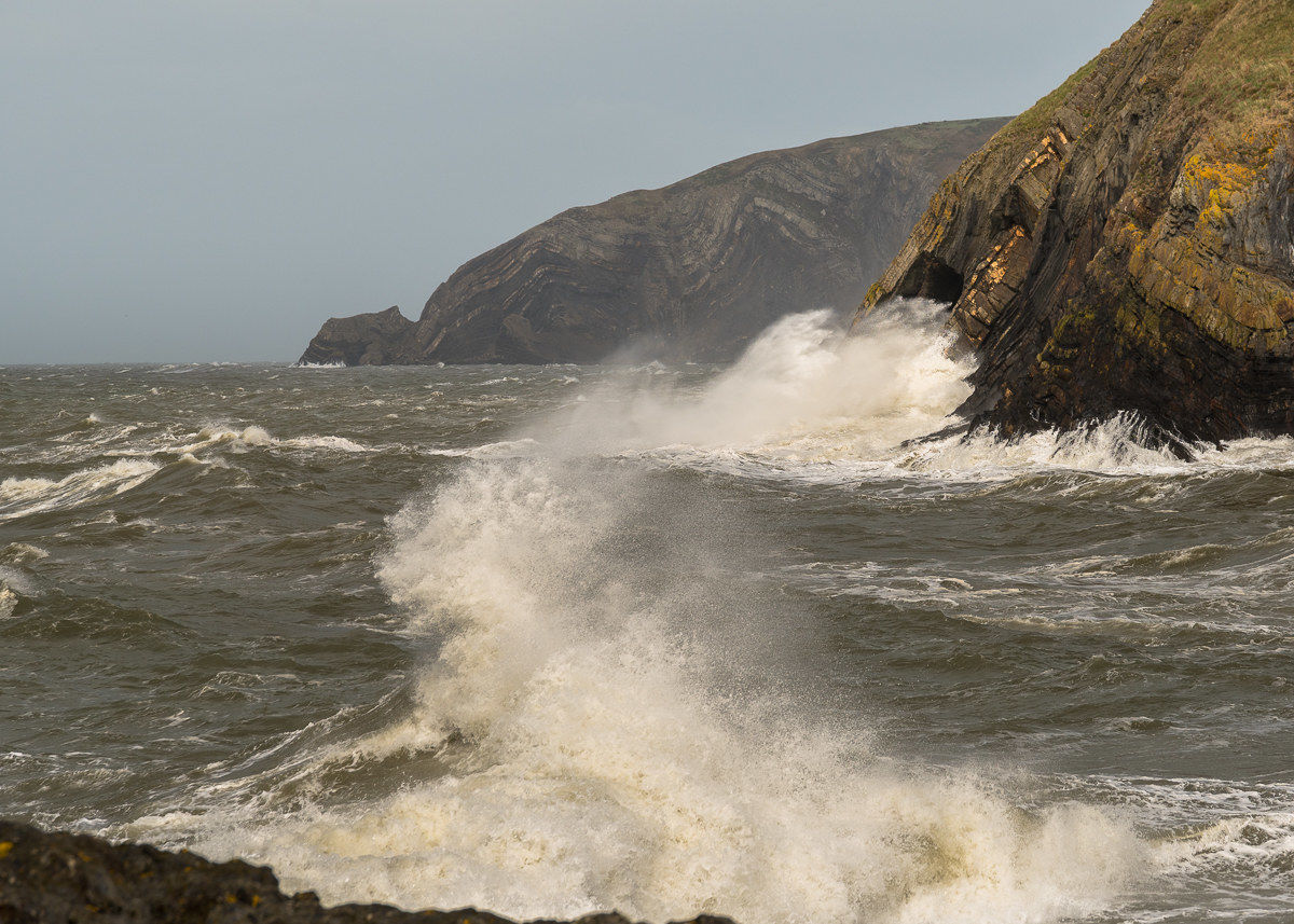 Rough sea in West Wales