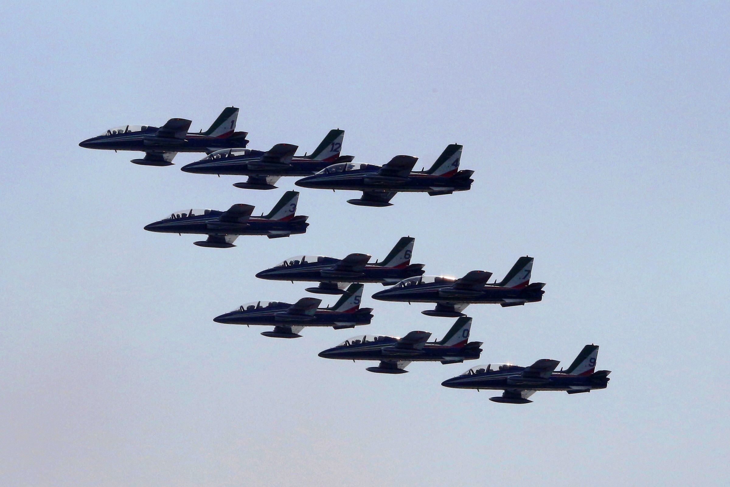 Pattuglia acrobatica in sorvolo (Air show del Garda)